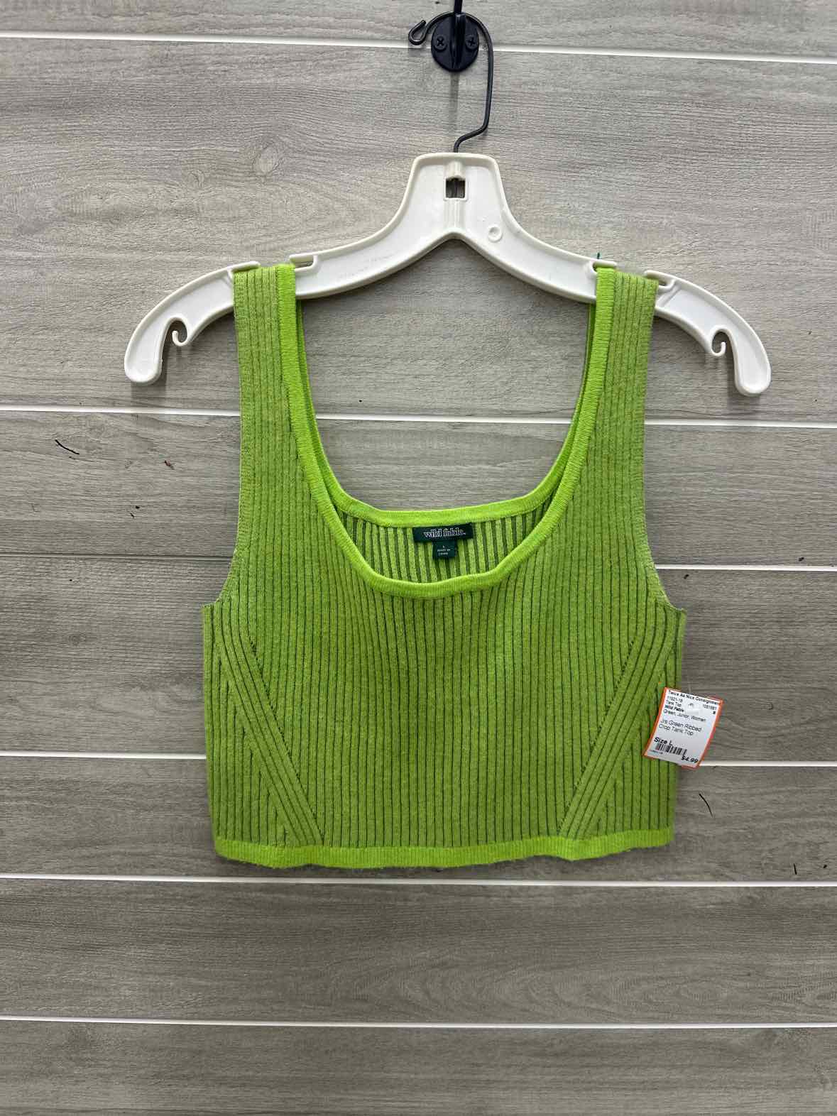 Wild Fable Size L Green Junior Tank Top