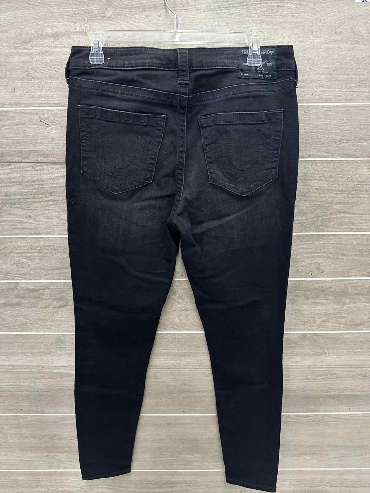 True Religion Size 10/12 Black Womens Jeans