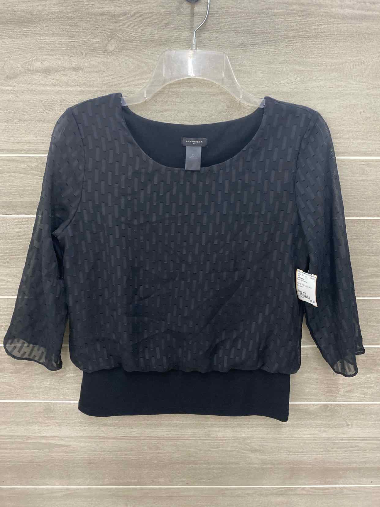Ann Taylor Black Womens Size XS Shirt