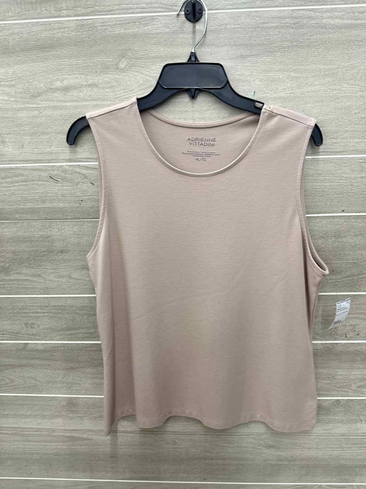 Adrienne Vittadini Size XL Tan Womens Tank Top