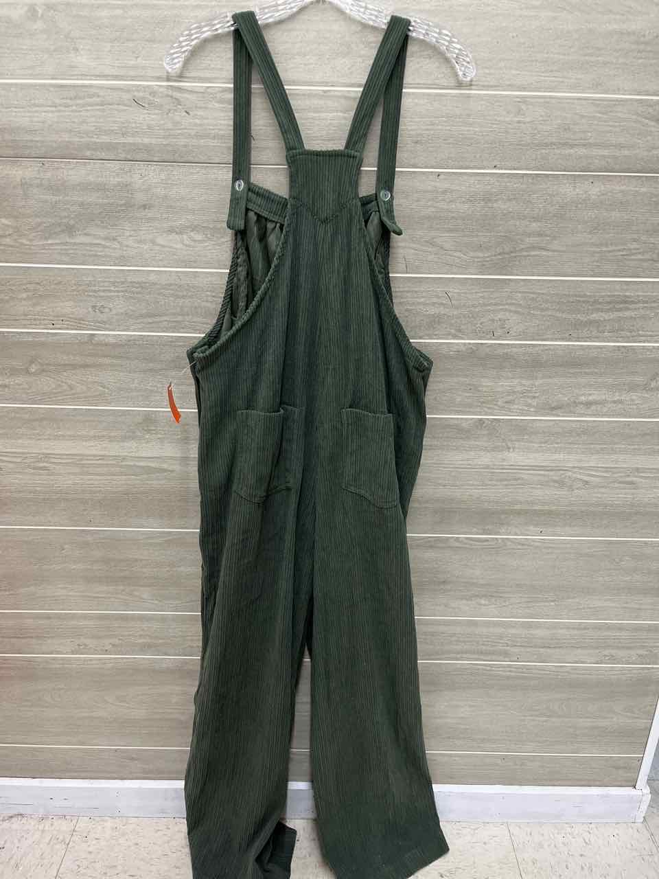 Size 1X Olive Womens Overalls