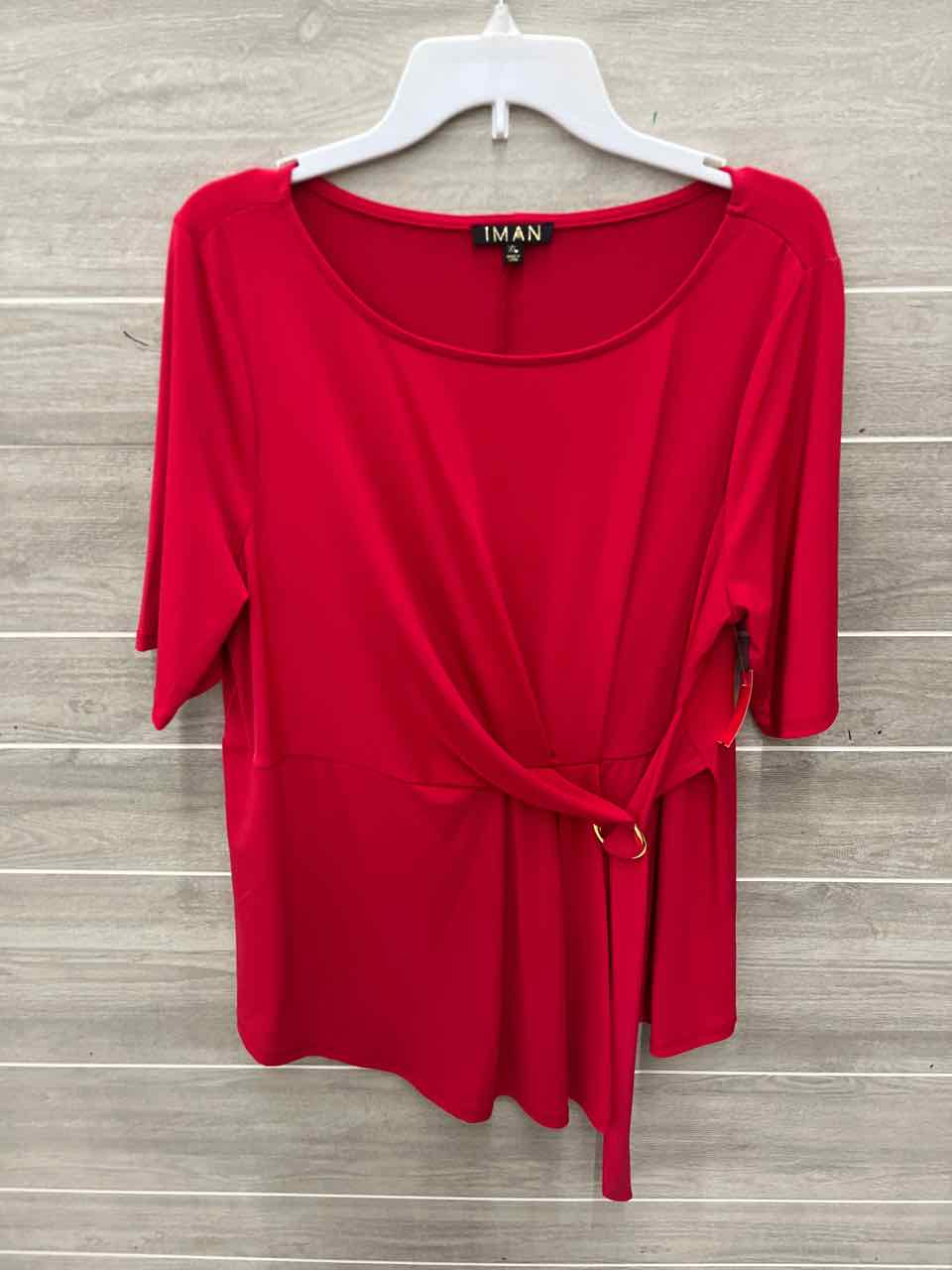 IMAN Size XL Red Womens Shirt