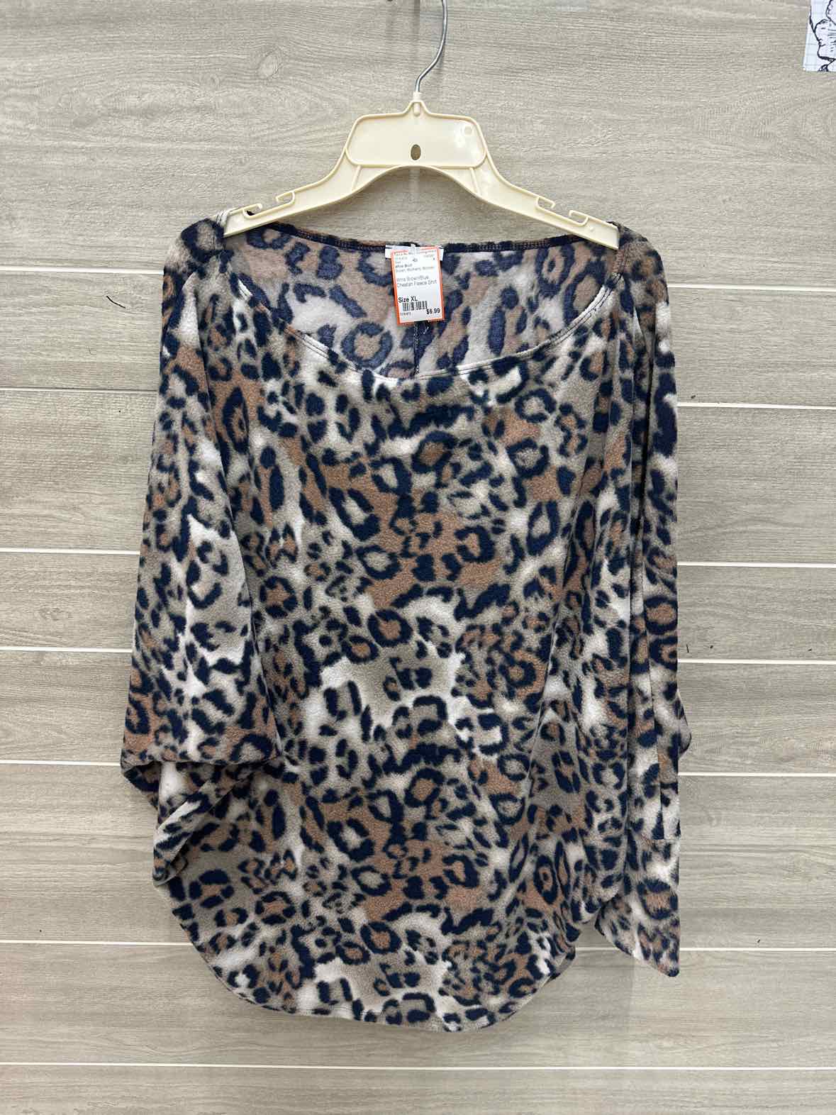 White Birch Size XL Brown Womens Shirt