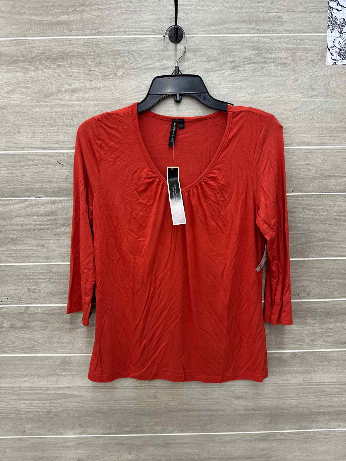Susan Lawrence Orange Womens Women Size L Shirt
