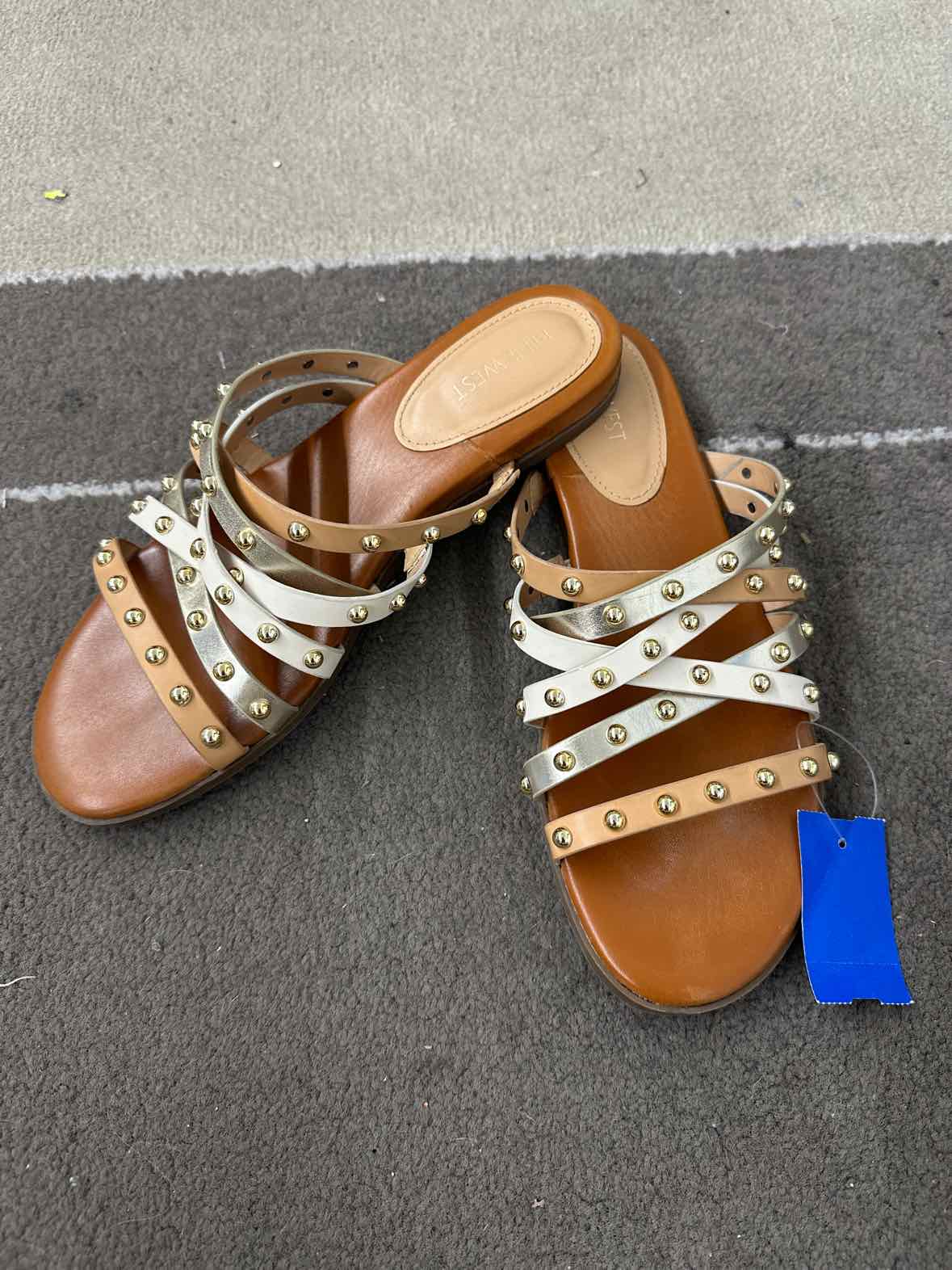Nine West Gold Womens Size 9.5 Sandals