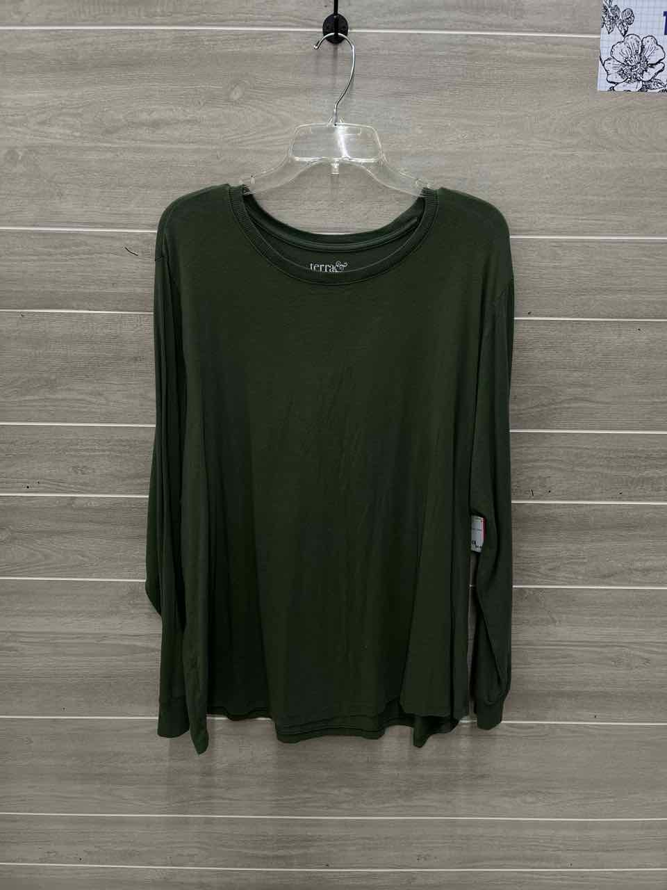 Terra & Sky Olive Womens Size 3X Shirt