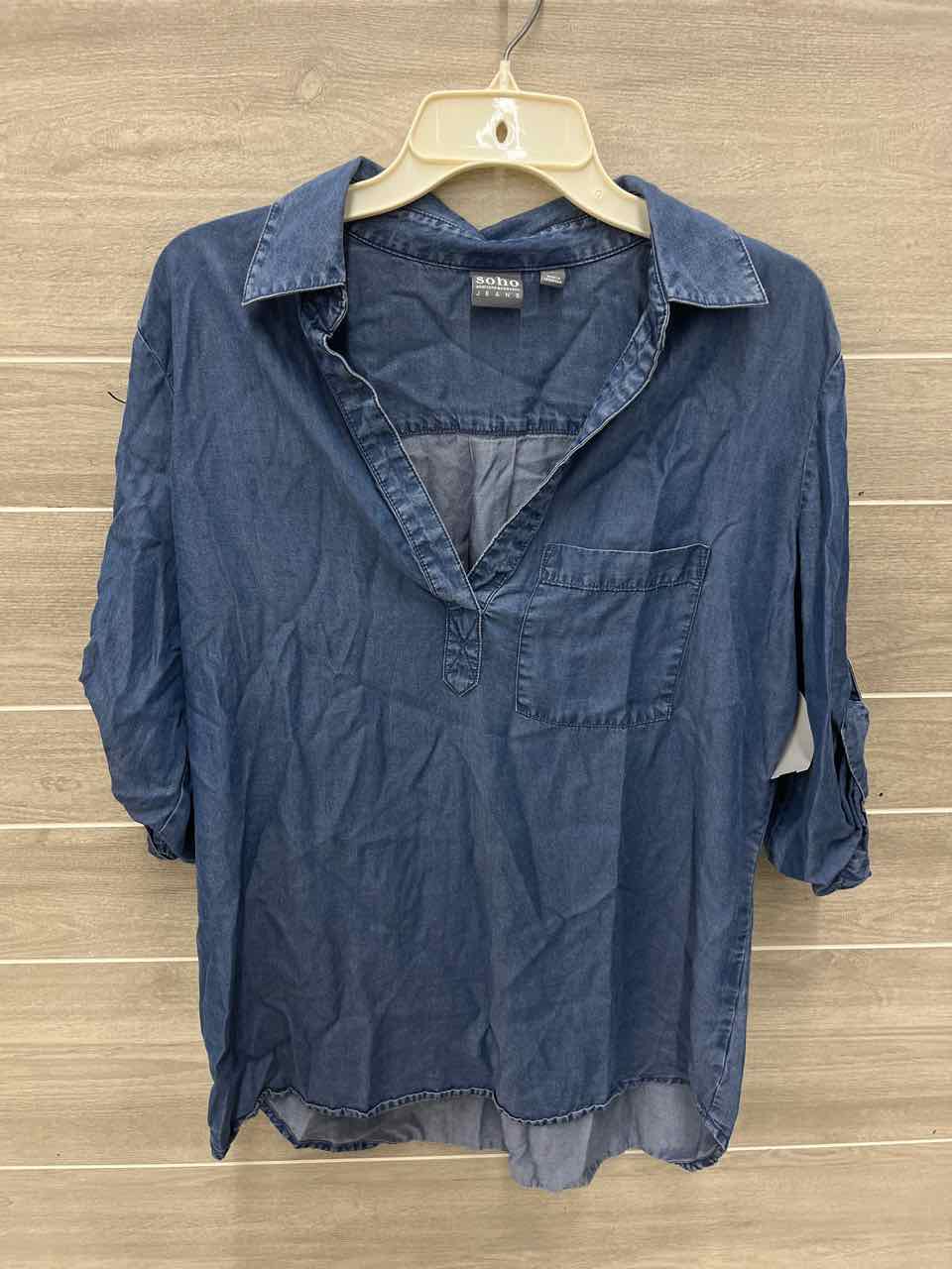 SOHO Blue Womens Women Size L Shirt