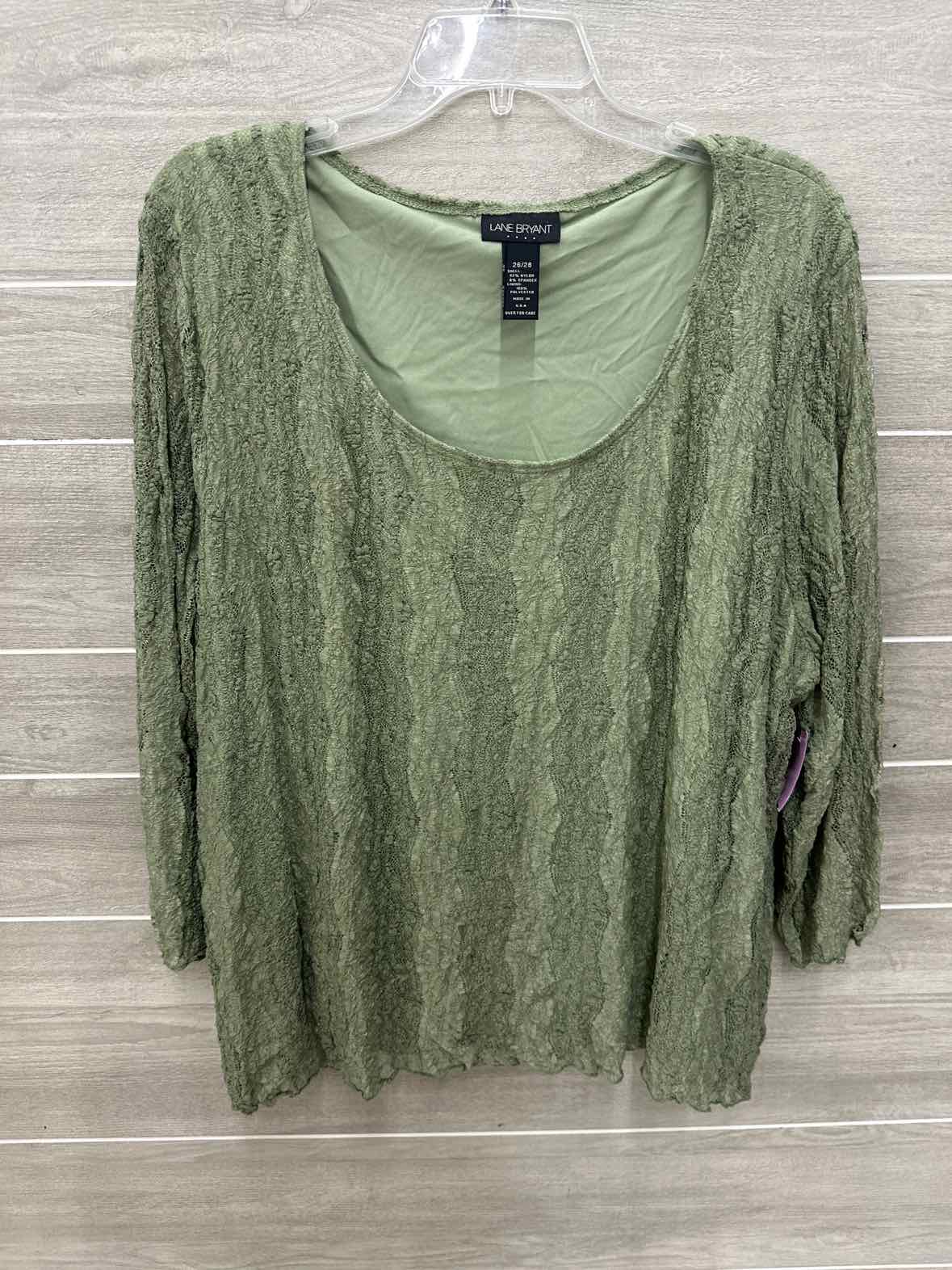 Lane Bryant Olive Womens Size 26 Shirt