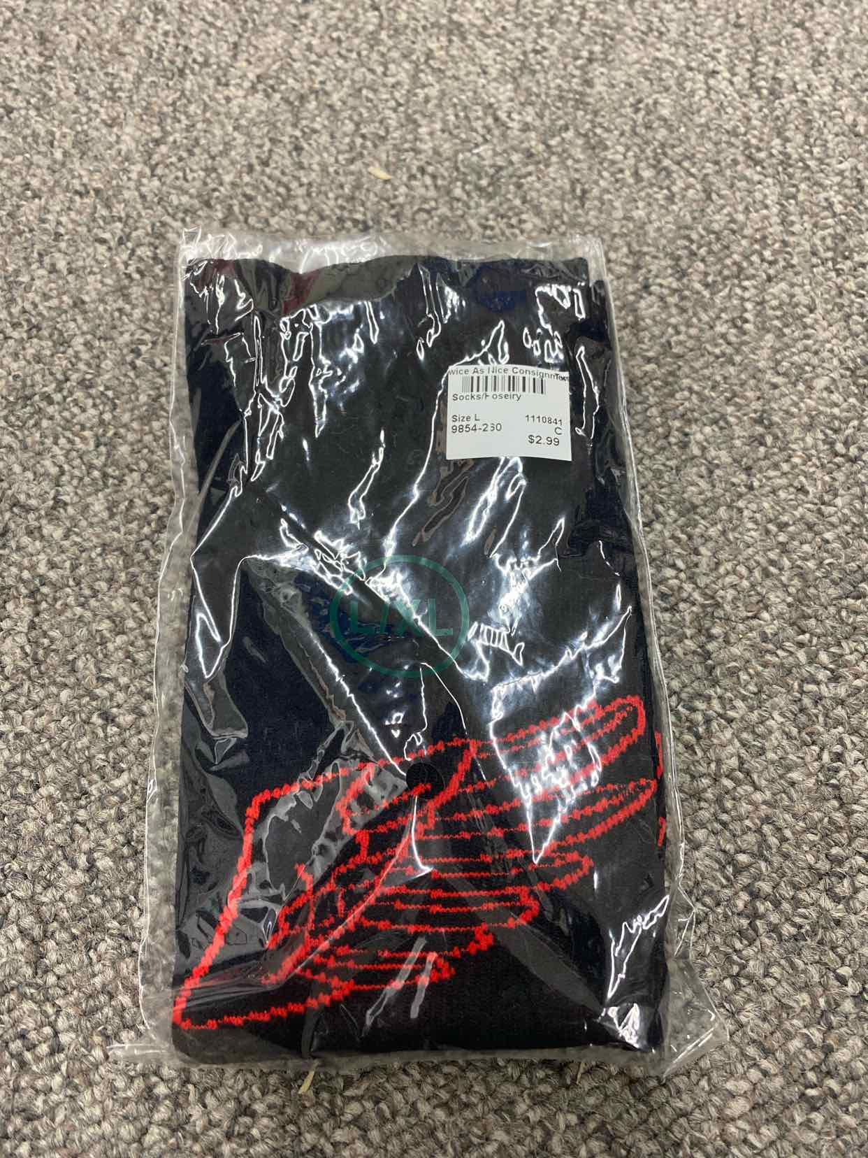 Black Womens Size L Socks/Hoseiry