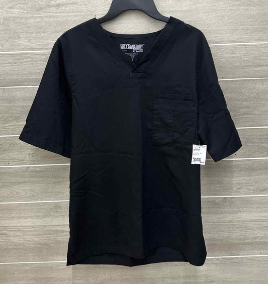 Greys Anatomy Black Womens Size Small Scrub Top