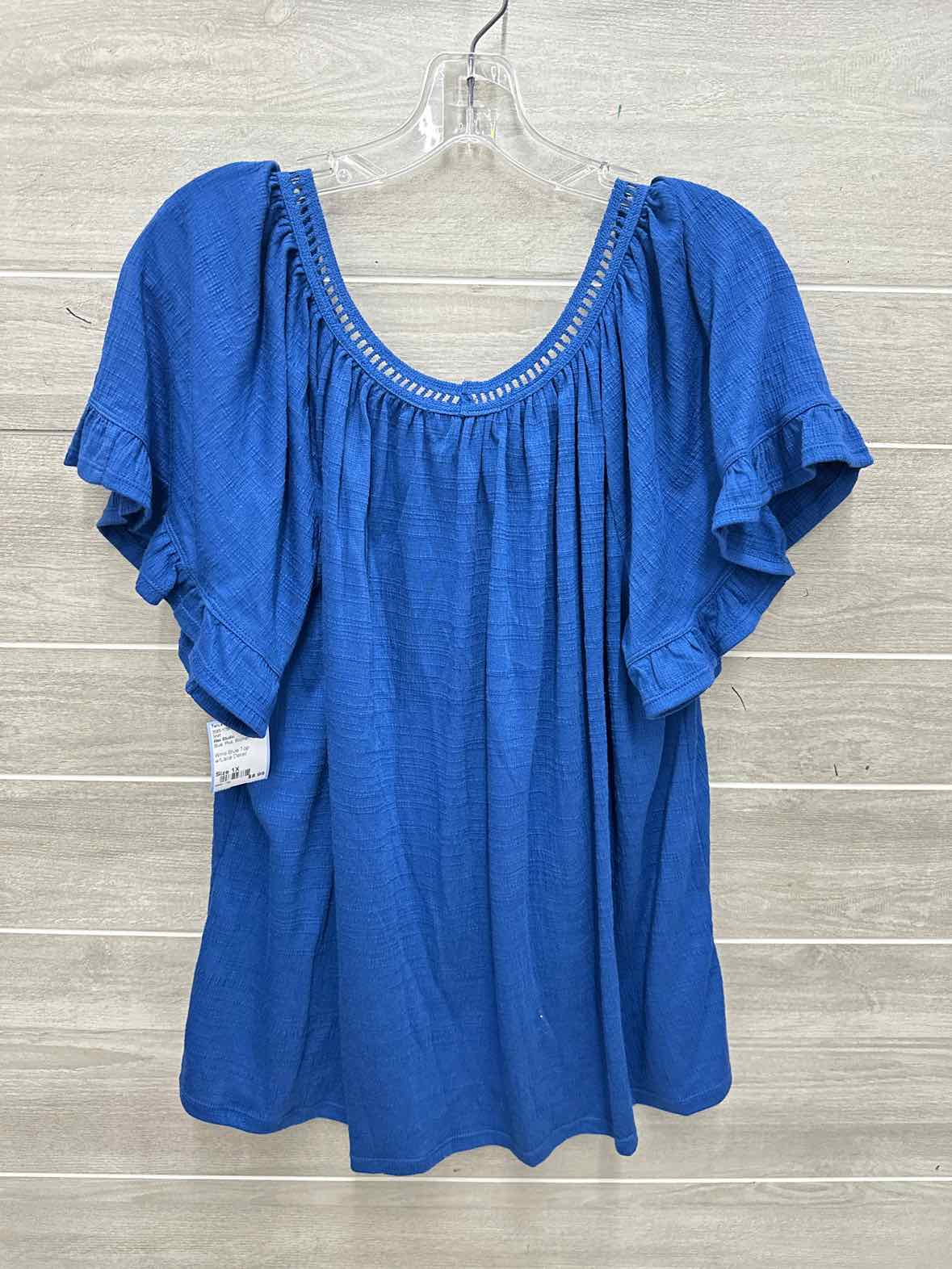 Max Studio Size 1X Blue Plus Shirt