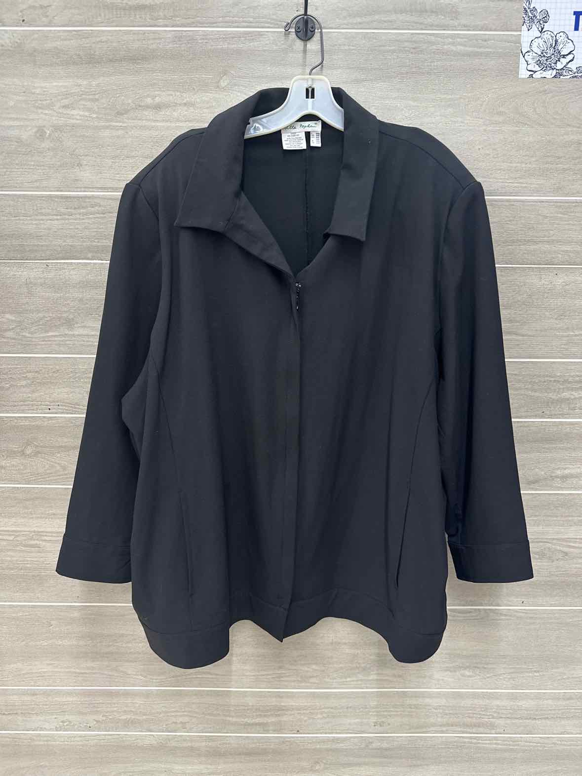 Ulla Popken Black Womens Women Size 5X Jacket (Outdoor)
