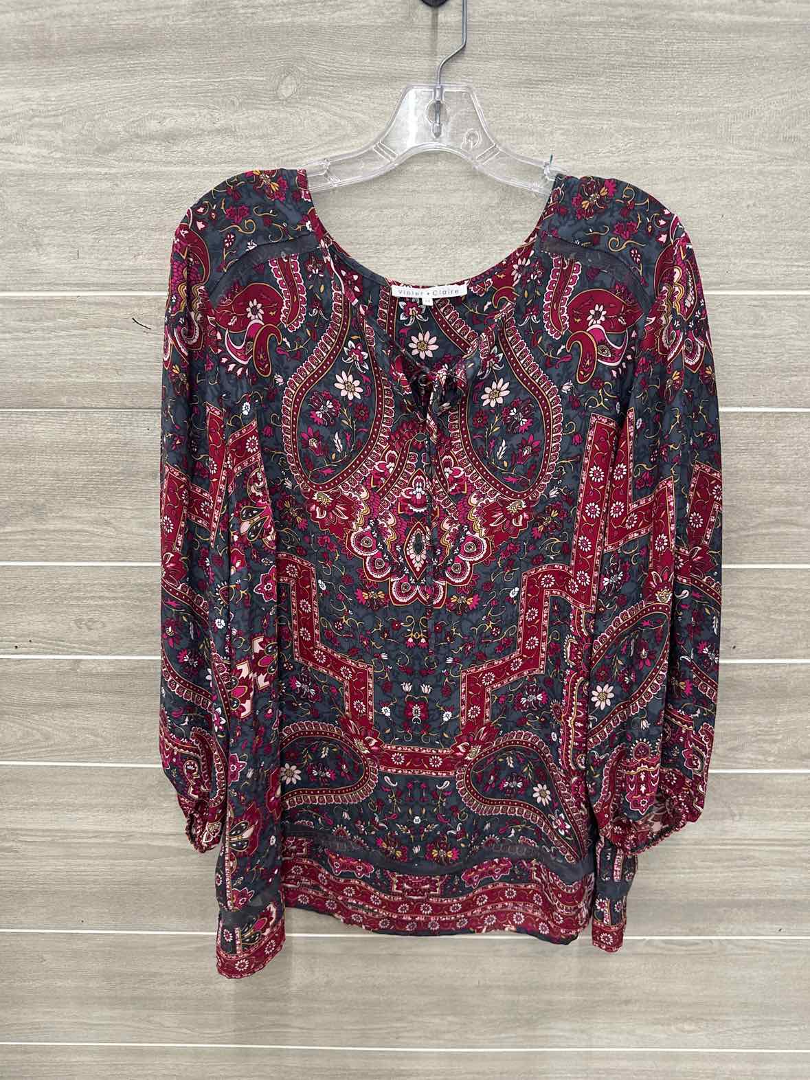 Violet & Claire Size 2X Gray Plus Shirt