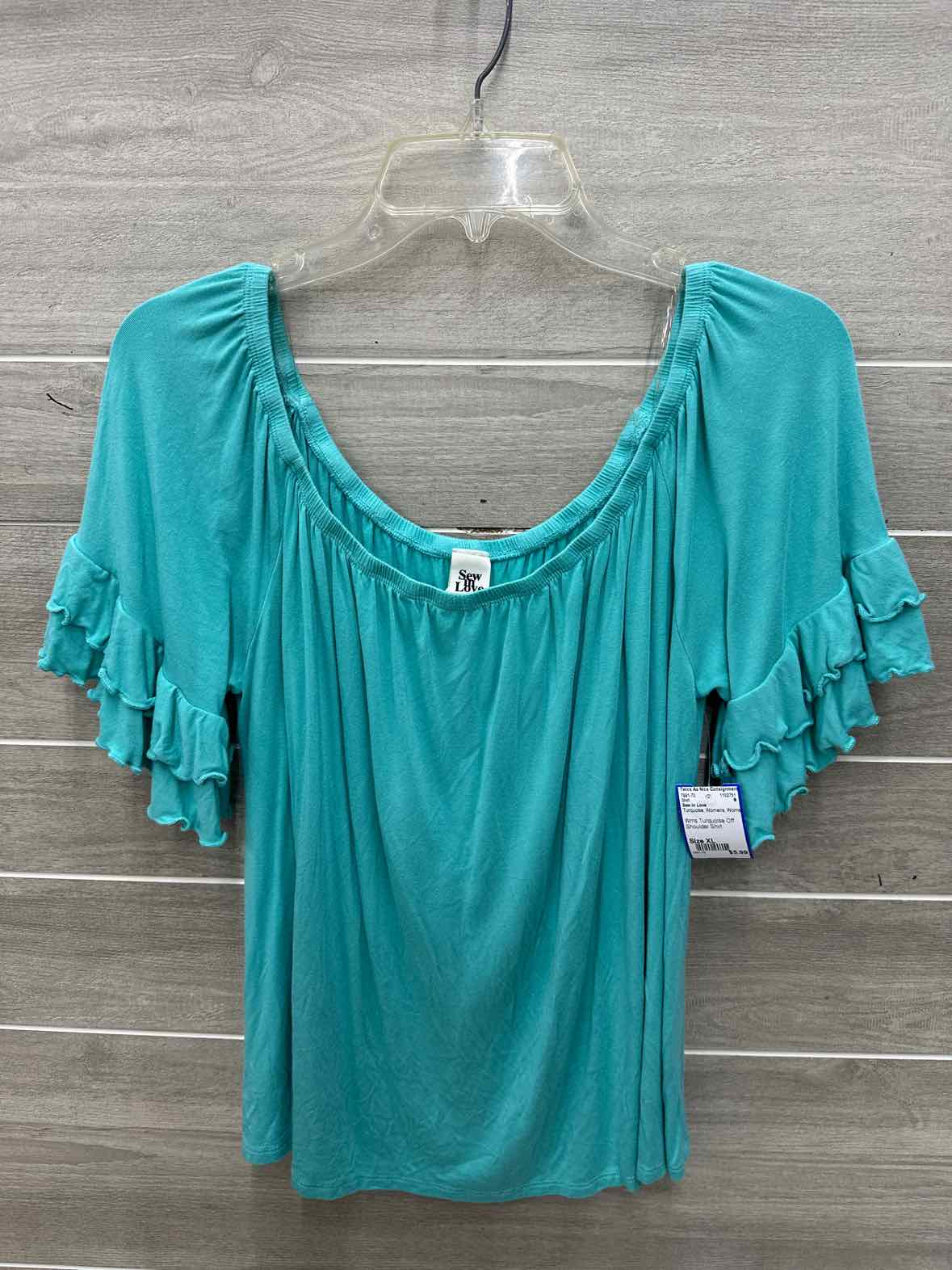 Sew in Love Size XL Turquoise Womens Shirt