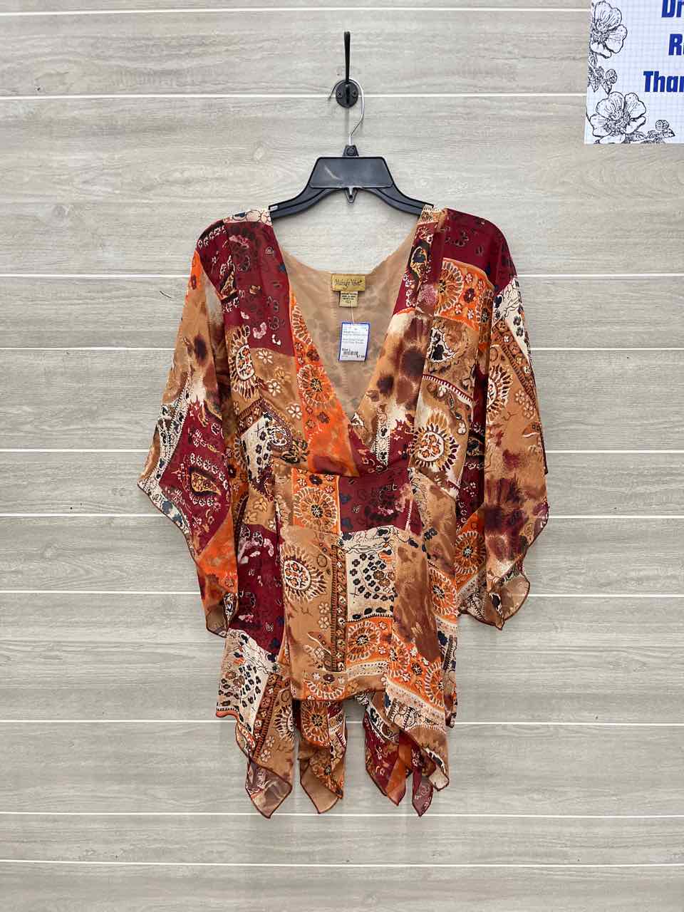 Midnight Velvet Size L Burgundy Womens Shirt