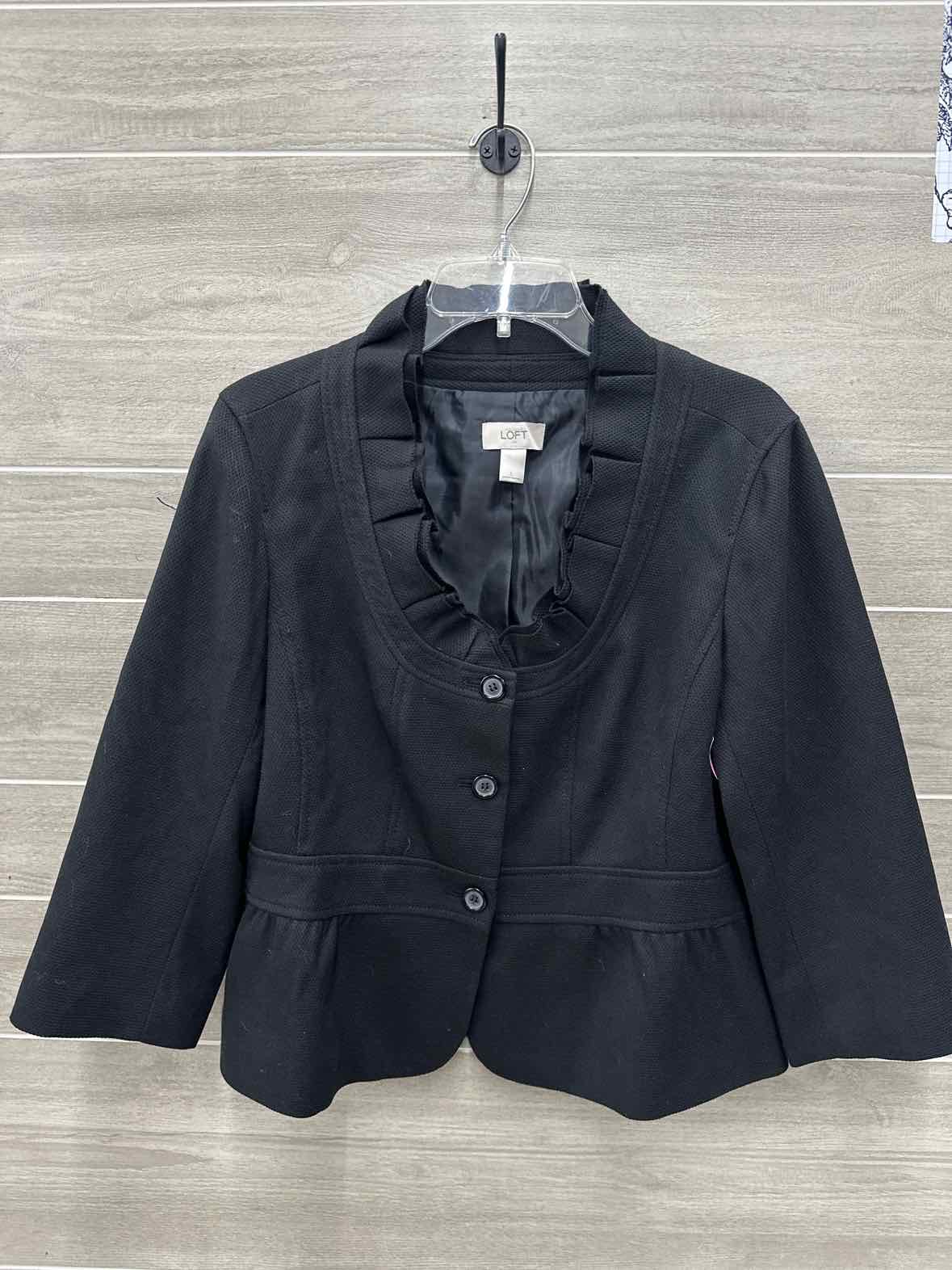 LOFT Size 10/12 Black Womens Blazer