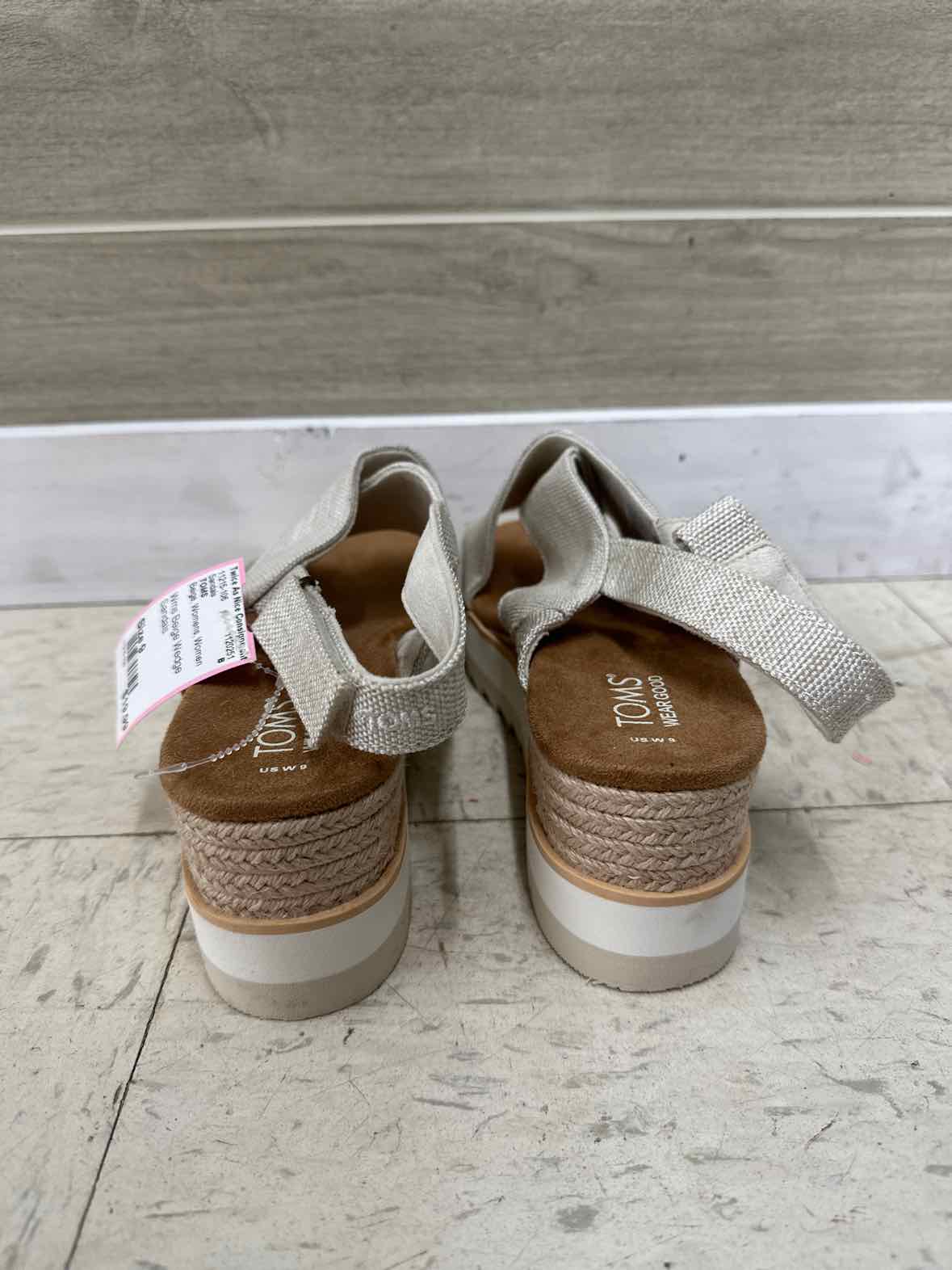 TOMS US Shoe Size 9 Beige Womens Sandals