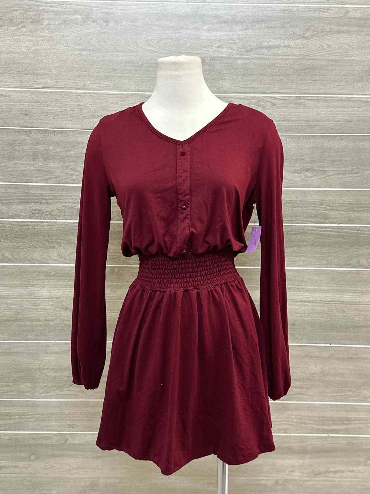 Burgundy Womens Size 6 Dress
