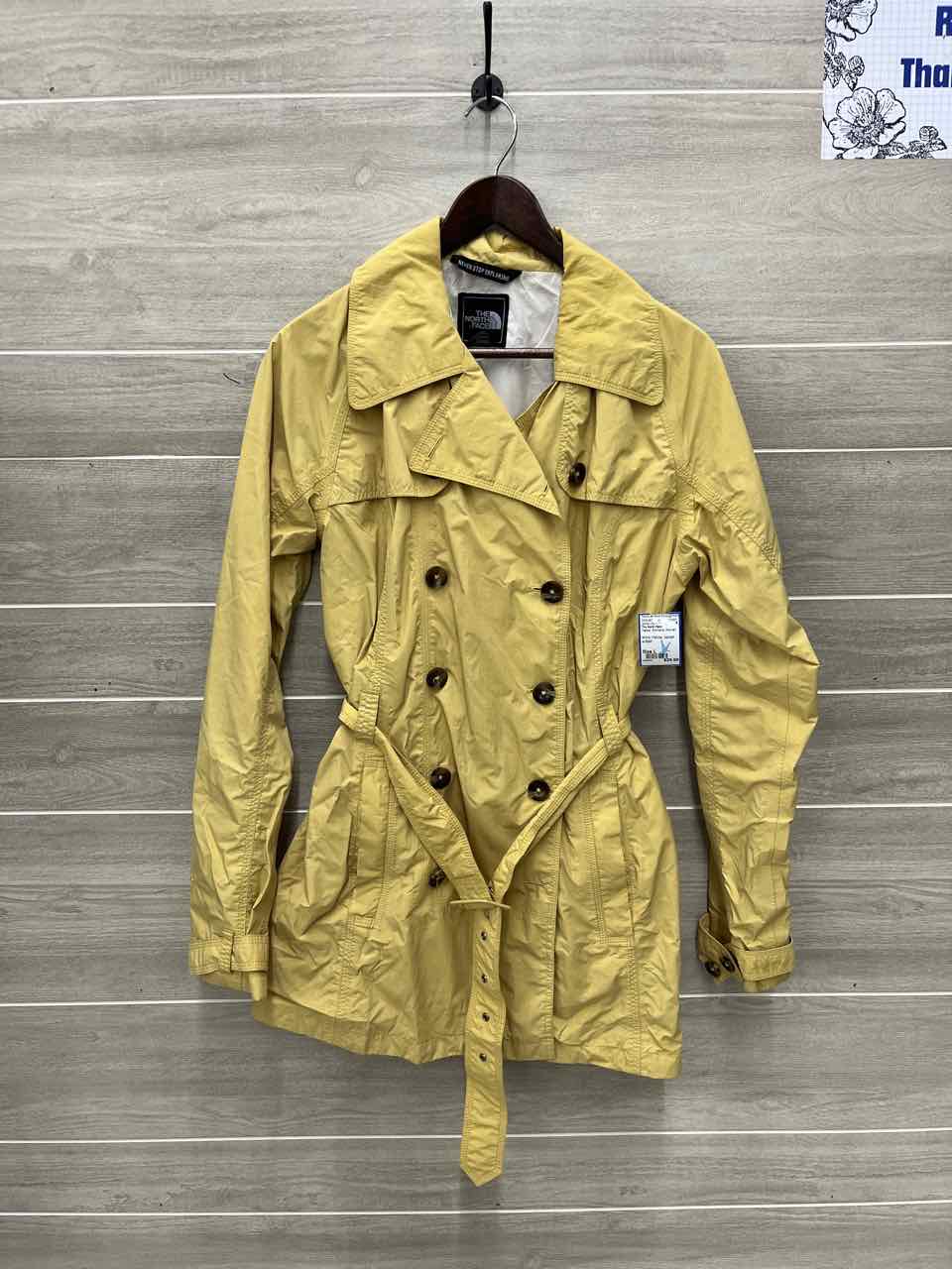 The North Face Size L Yellow Womens Jacket (Outdoor)