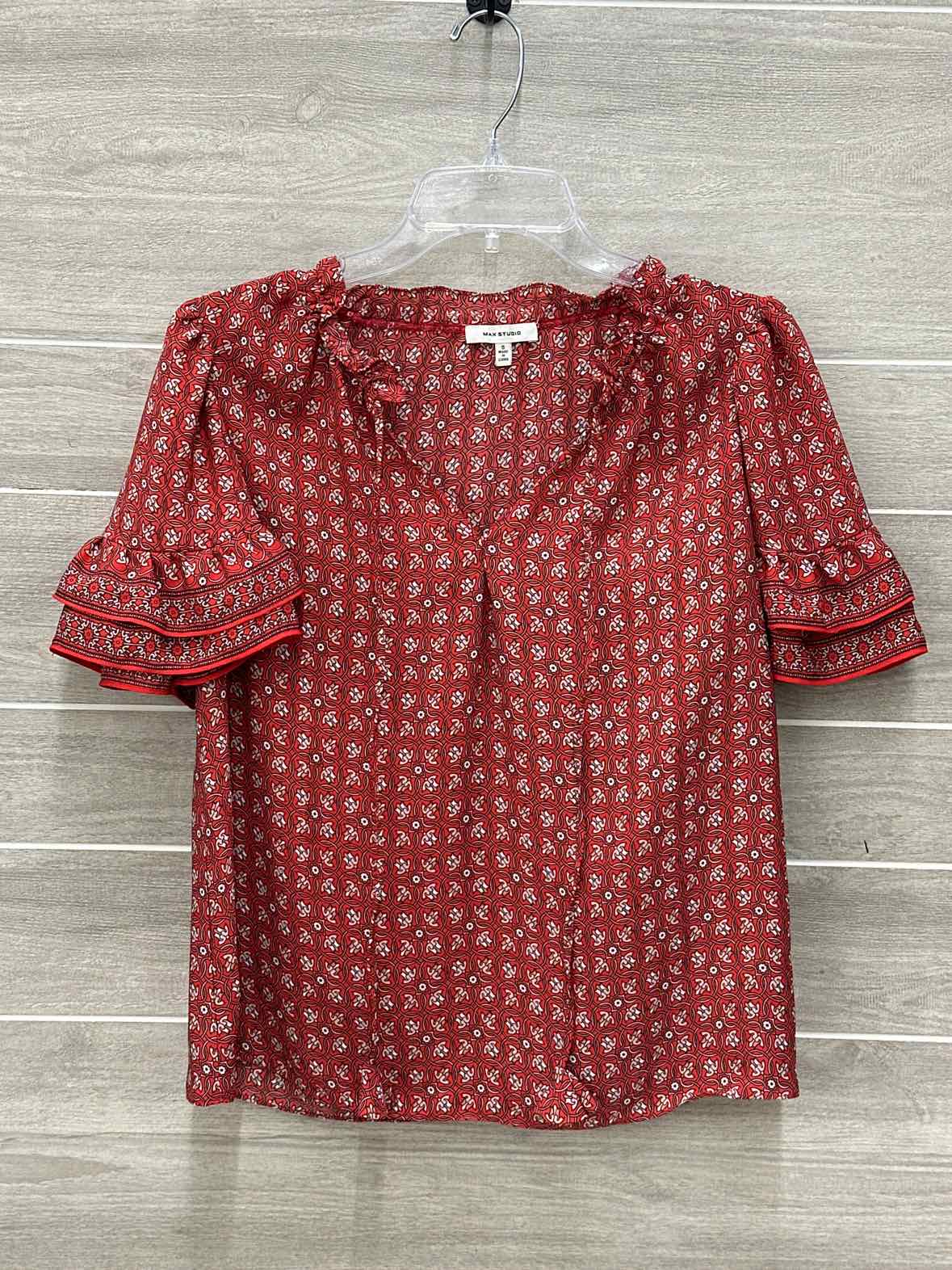 Max Studio Red Womens Size Small Shirt