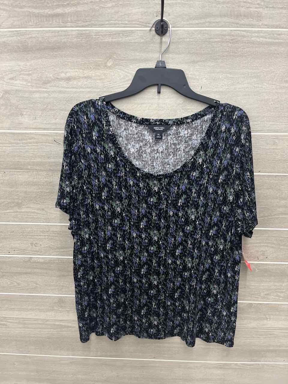 Simply Vera Size XL Black Womens Shirt