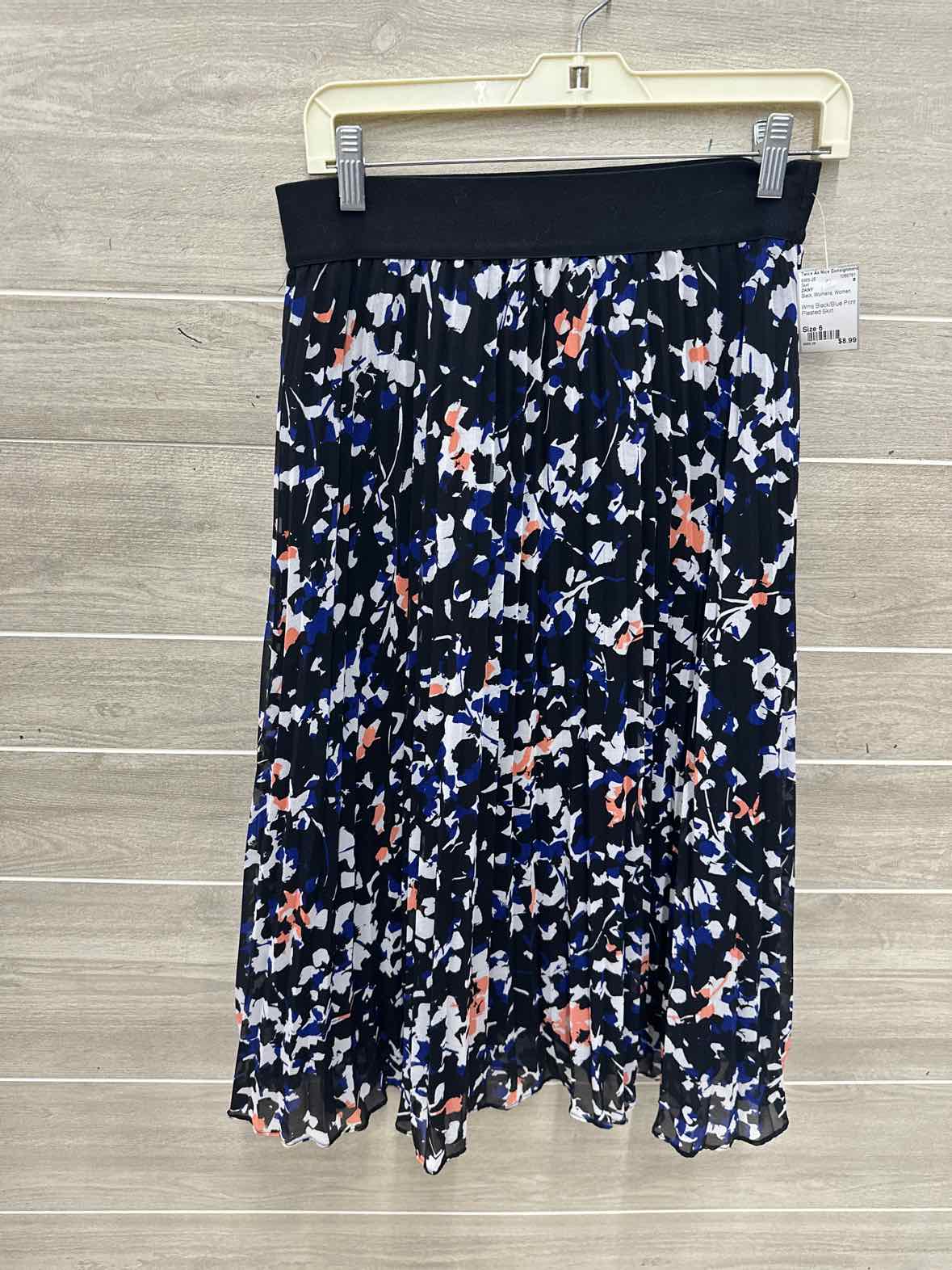 DKNY Size 6 Black Womens Skirt
