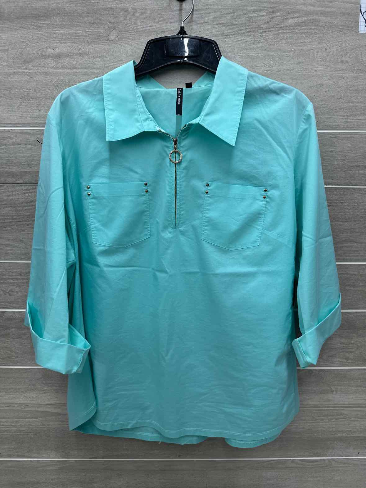 Cathy Size 2X Green Plus Shirt