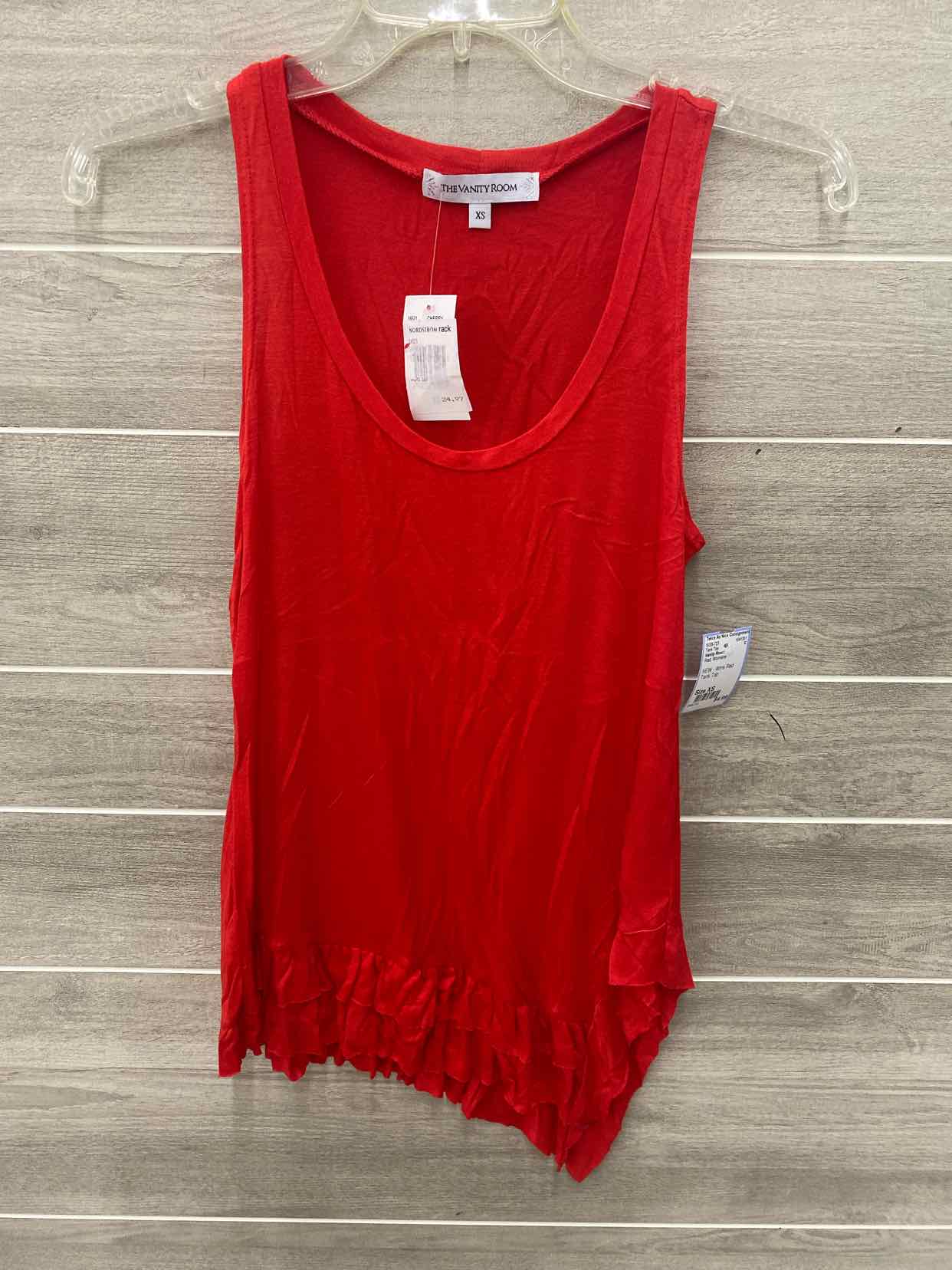 Vanity Room Red Womens Size XS Tank Top