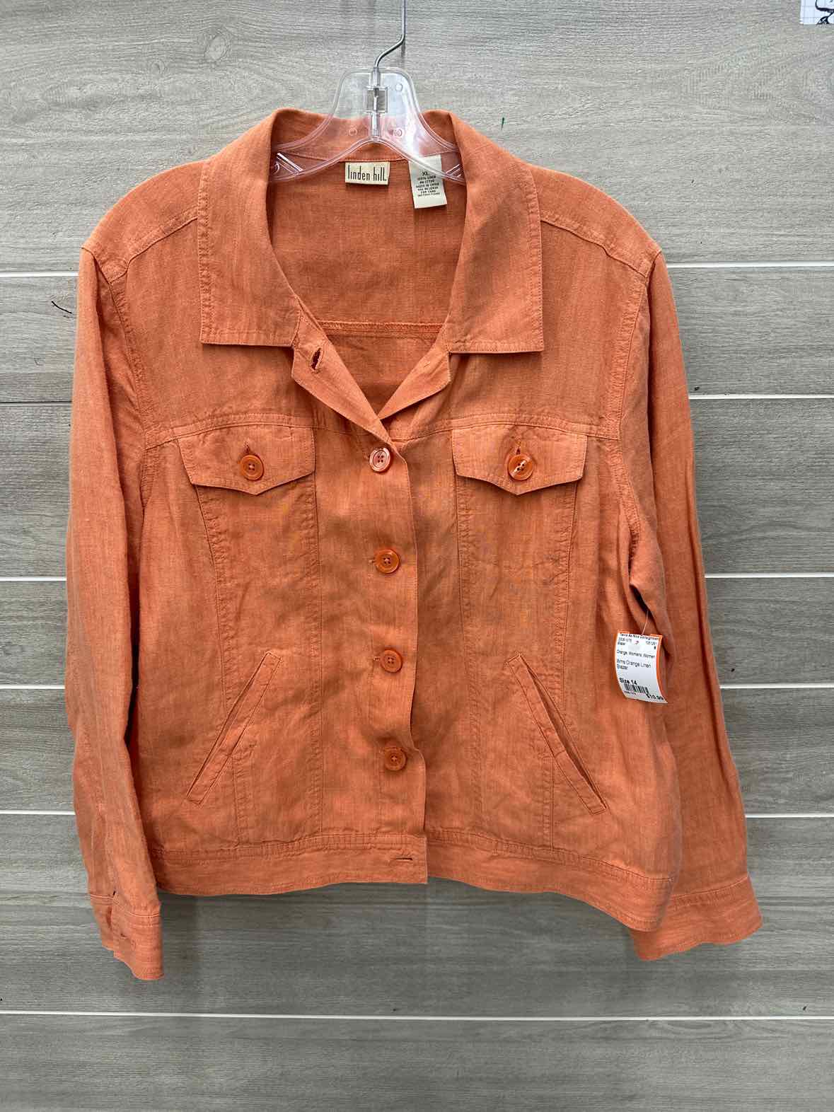 Size 14 Orange Womens Blazer