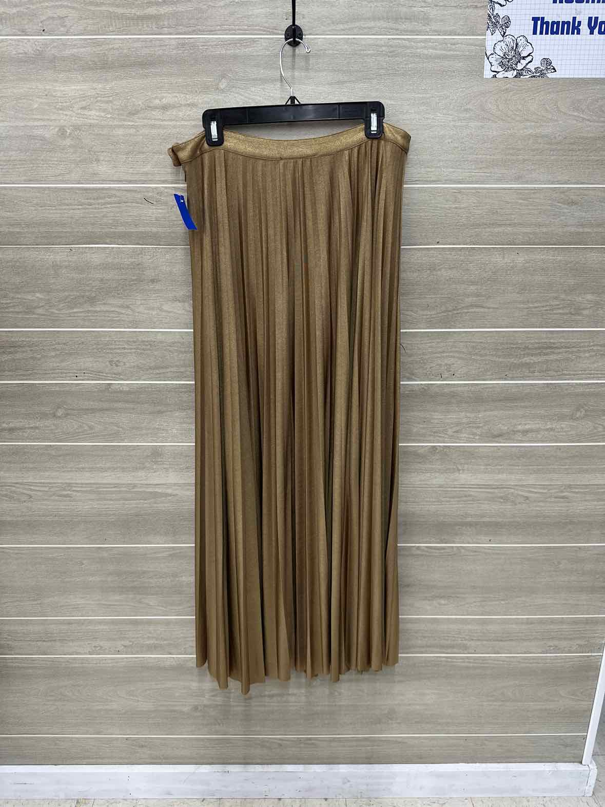 INC Size 10/12 Gold Womens Skirt