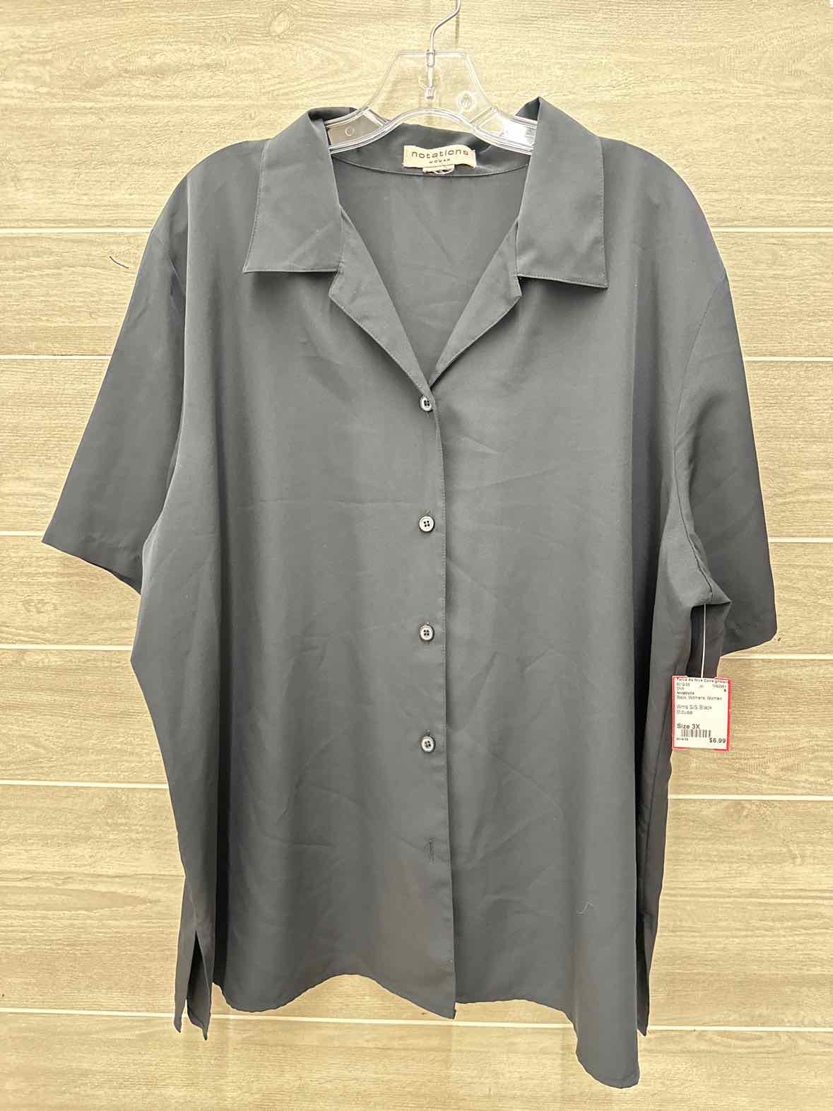 Notations Black Womens Women Size 3X Shirt