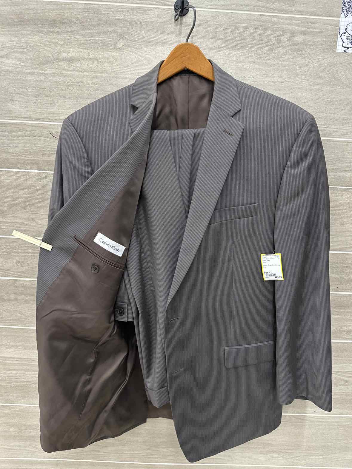 Calvin Klein Mens Size 42L Mens Sport Coat/Suit