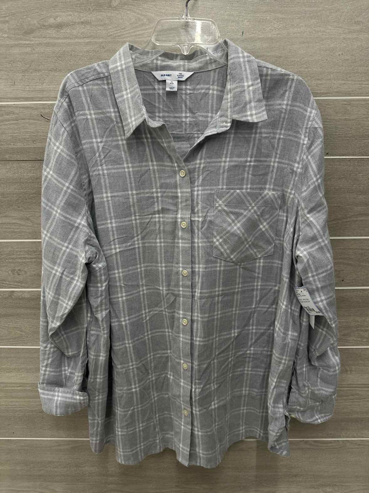 Old Navy Size 2X Gray Plus Shirt