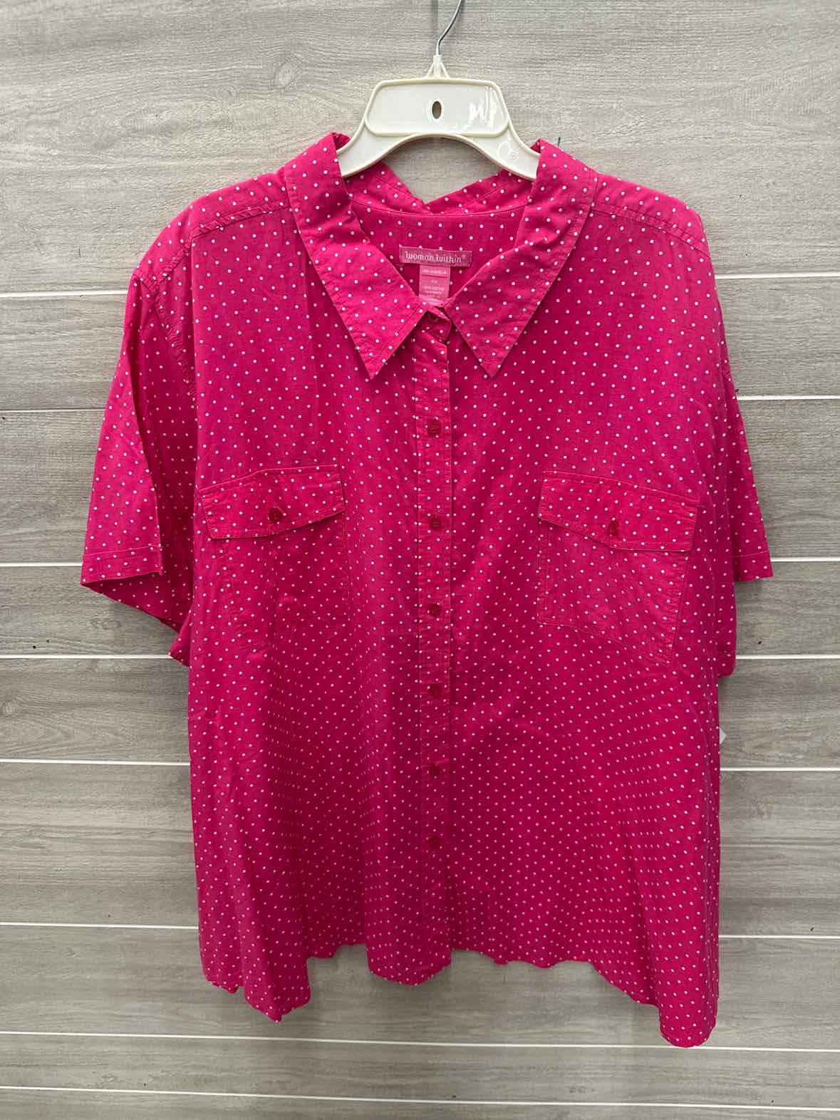 Woman Within Size 4X Pink Plus Shirt