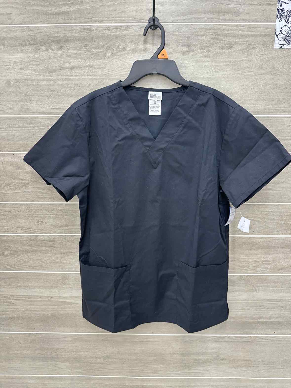 Size S Black Womens Scrub Top