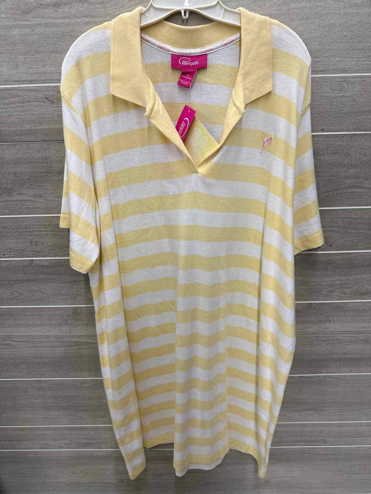 Cappagallo Size 3X Yellow Plus Dress