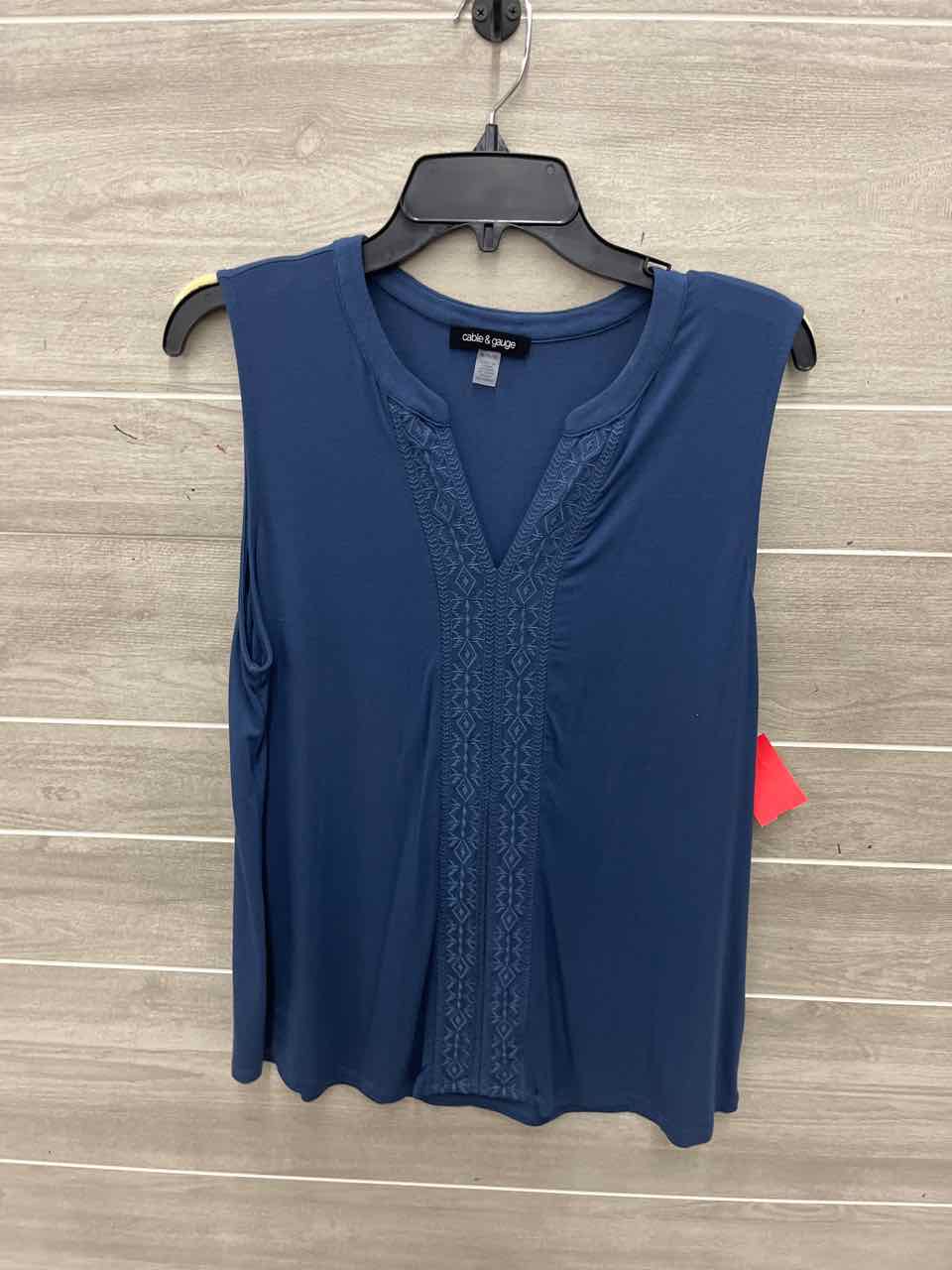 Cable & Gauge Size XL Blue Womens Tank Top