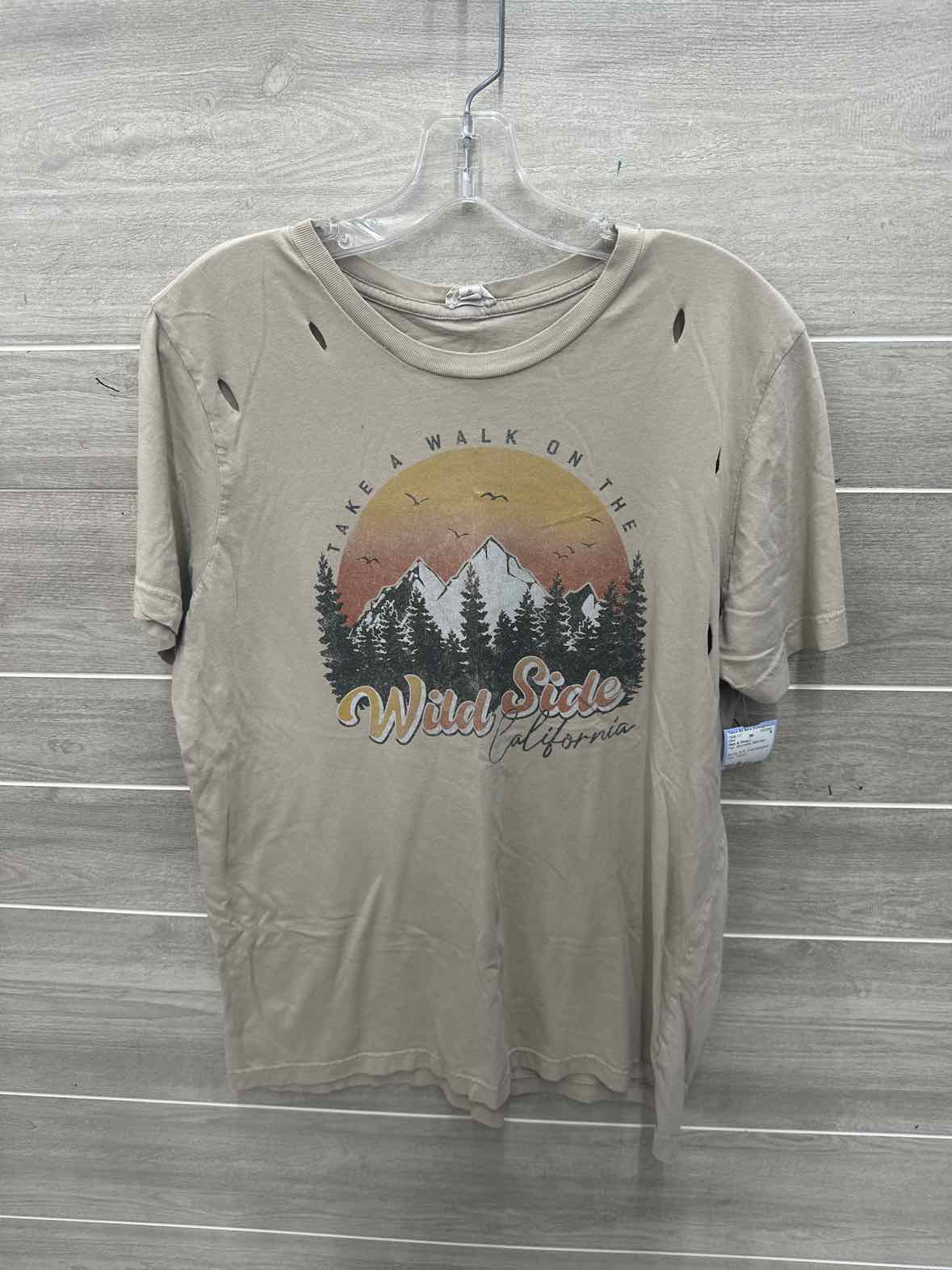 Hem & Thread Size M Tan Womens Shirt
