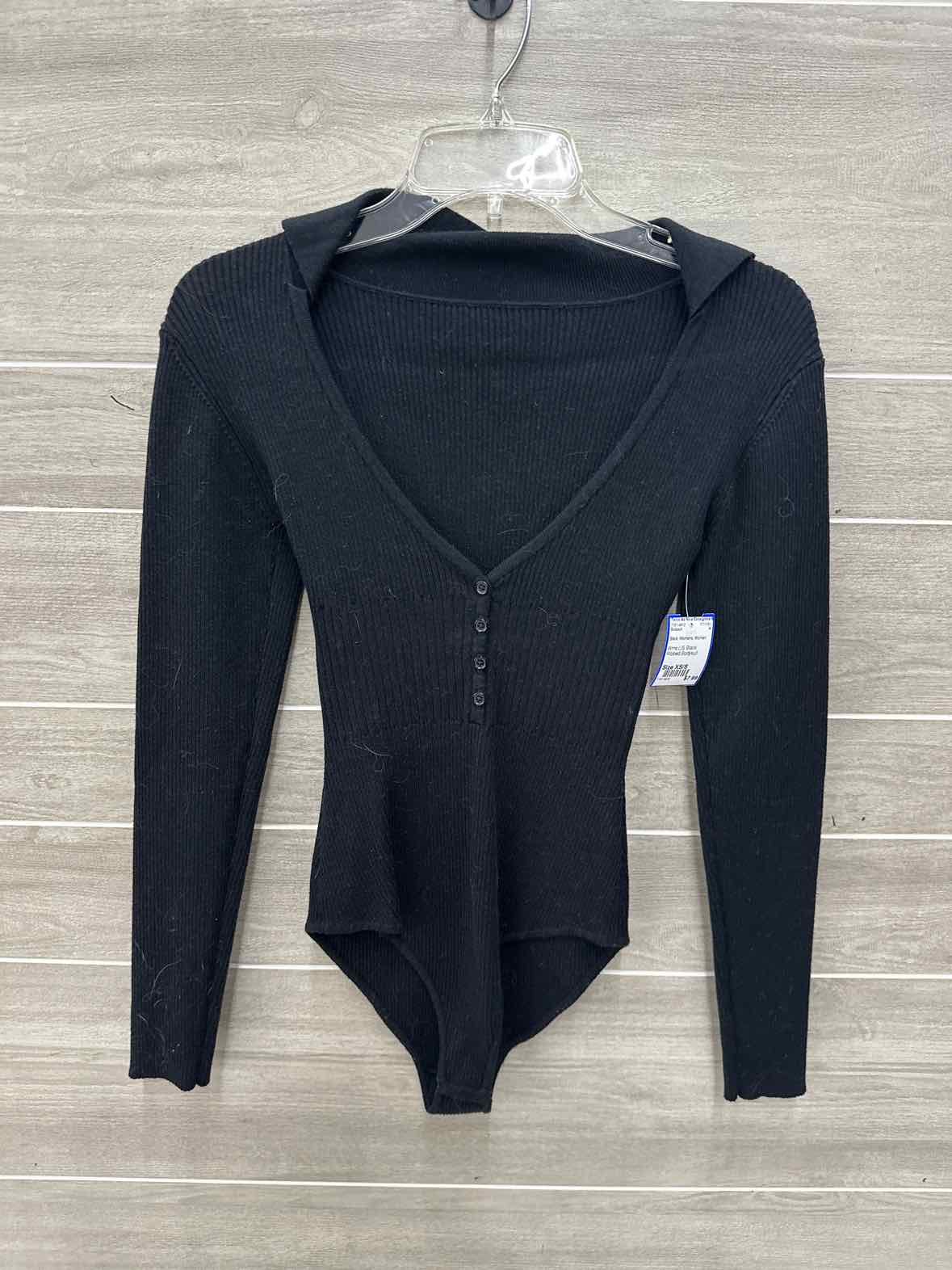 Size XS/S Black Womens Bodysuit