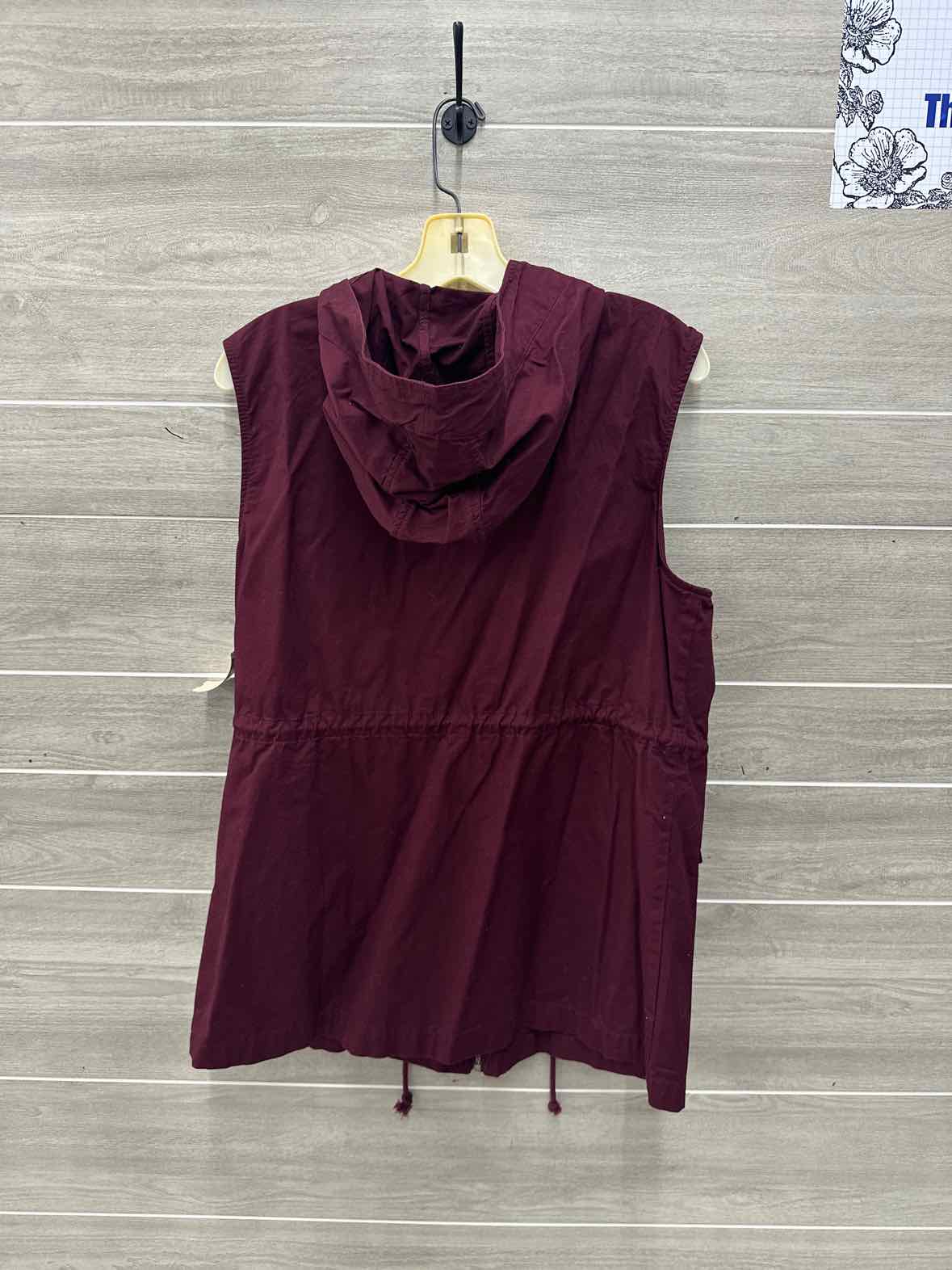 Zenana Size L Burgundy Womens Vest