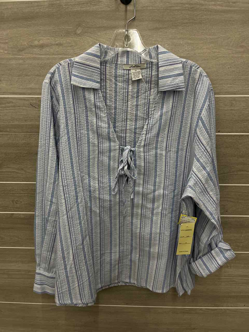 Size 2X Blue Plus Shirt