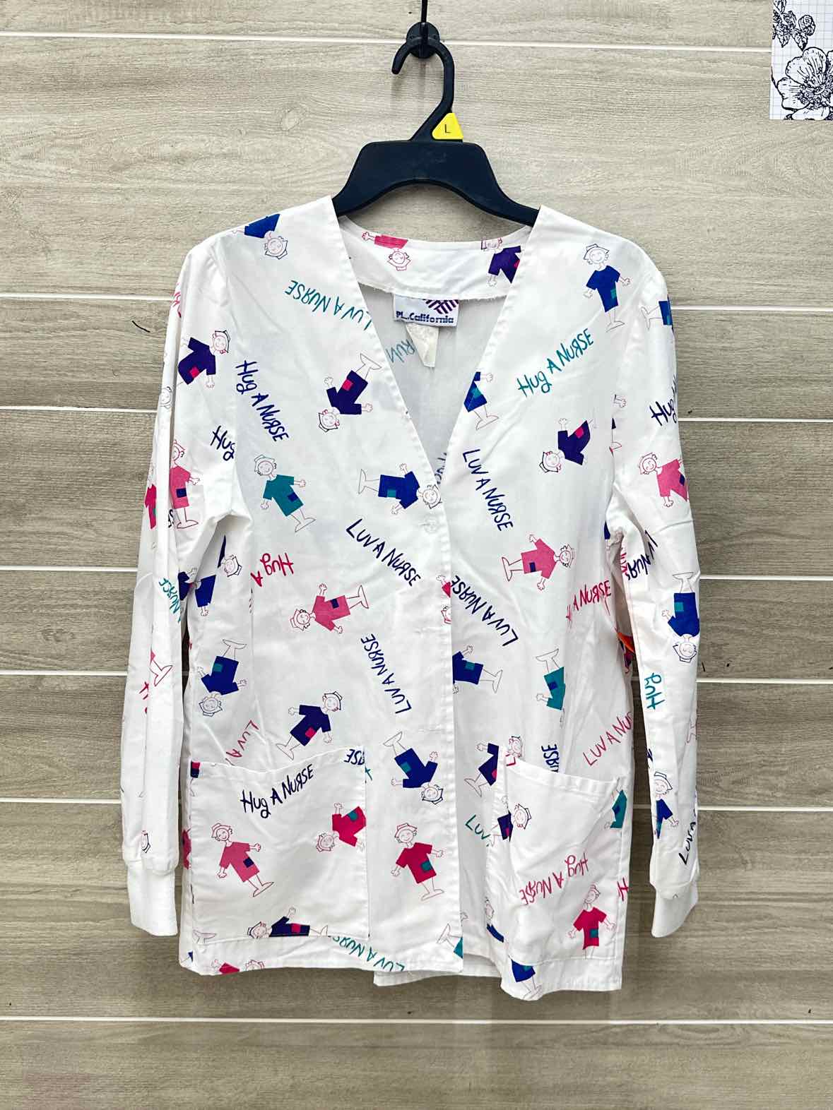 White Womens Women Size Small Scrub Top