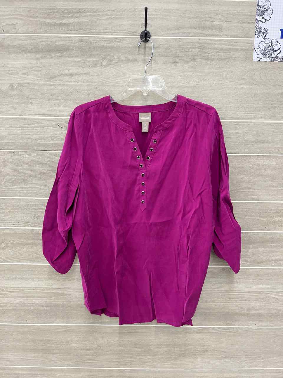 Chico's Size L Pink Womens Shirt