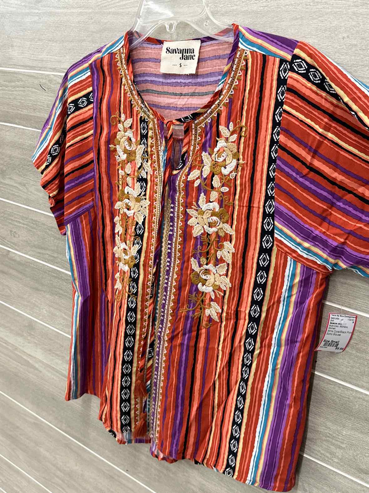 Savanna Jane Multi-Color Womens Women Size Small Shirt