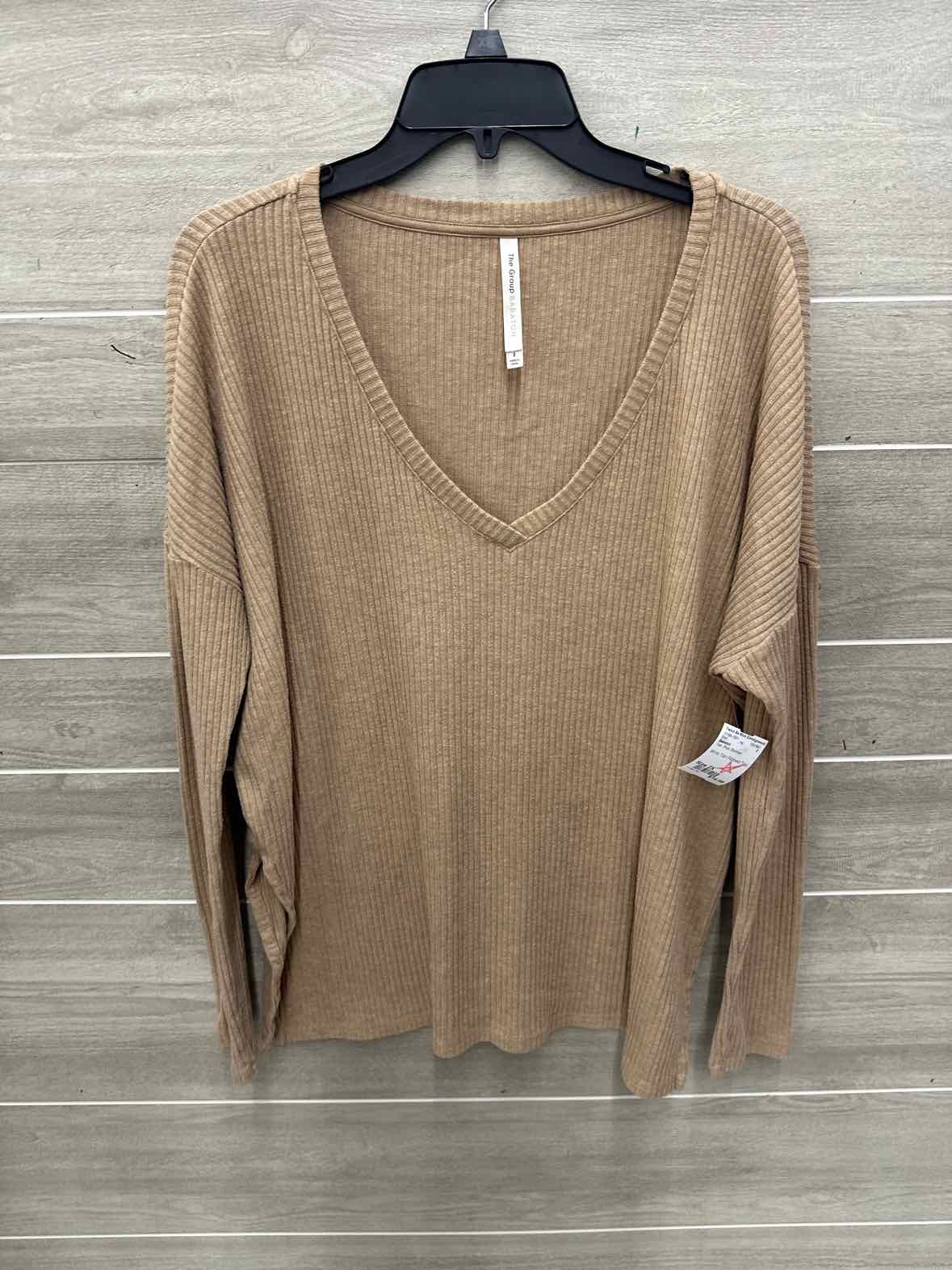 Babaton Size 2X Tan Plus Shirt