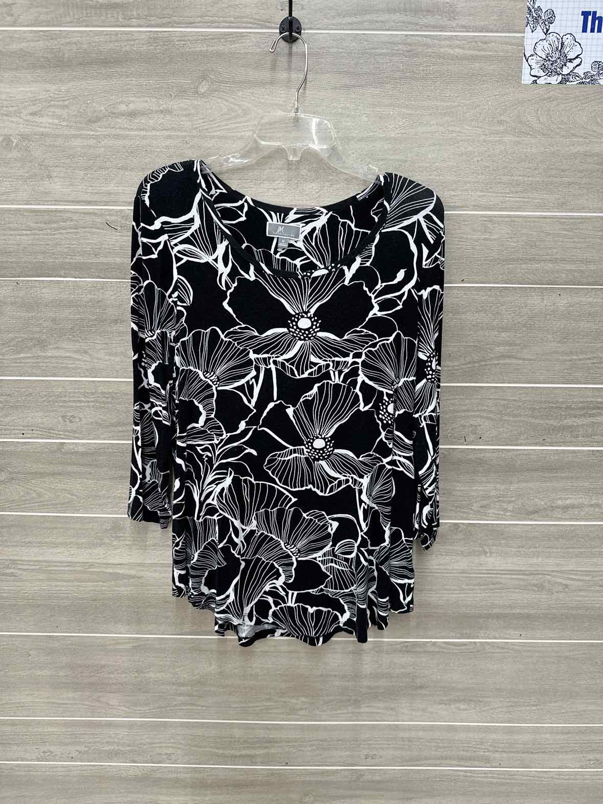 JM Collection Black Womens Size M Shirt