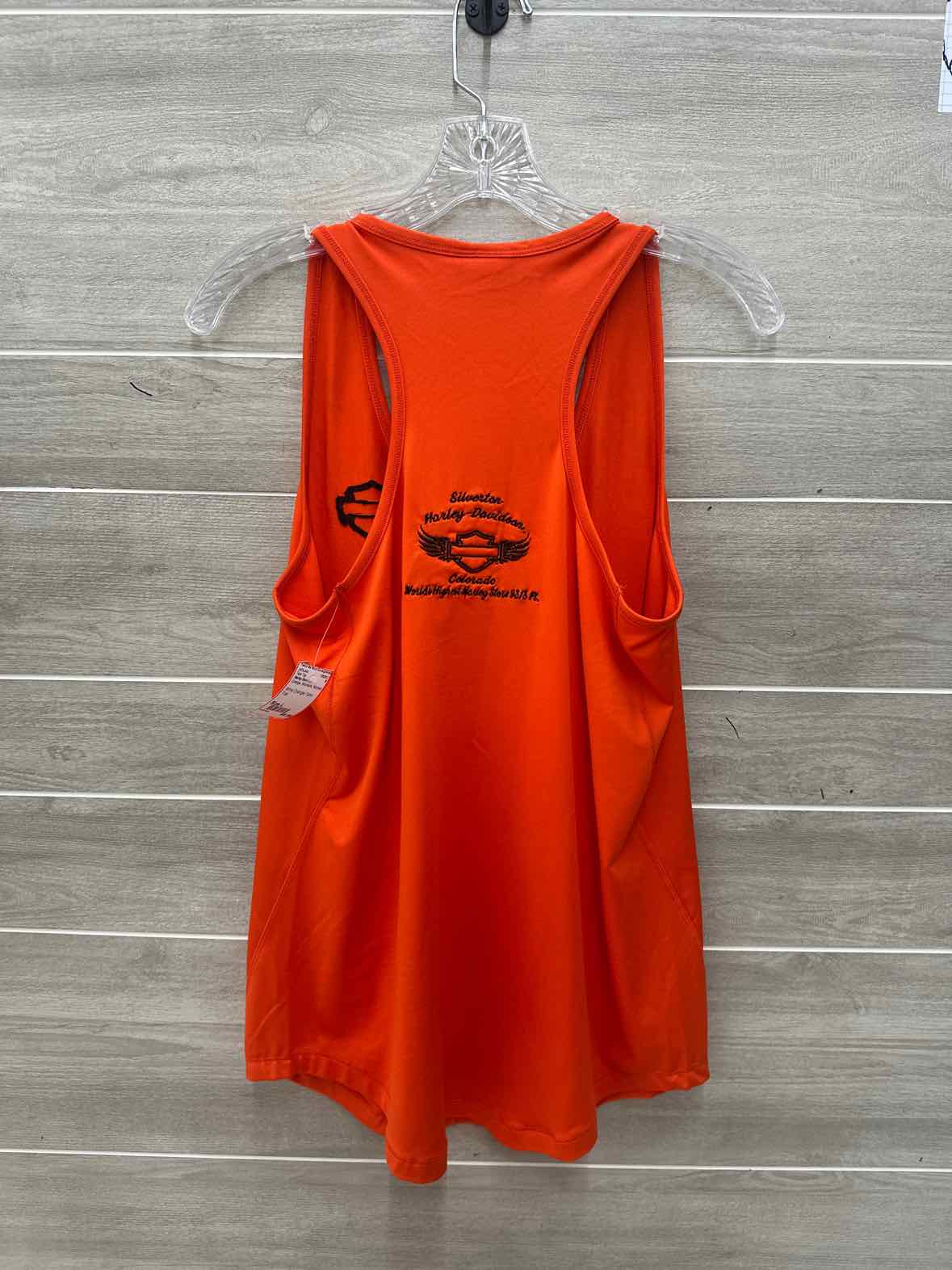 Harley Davidson Orange Womens Women Size L Tank Top