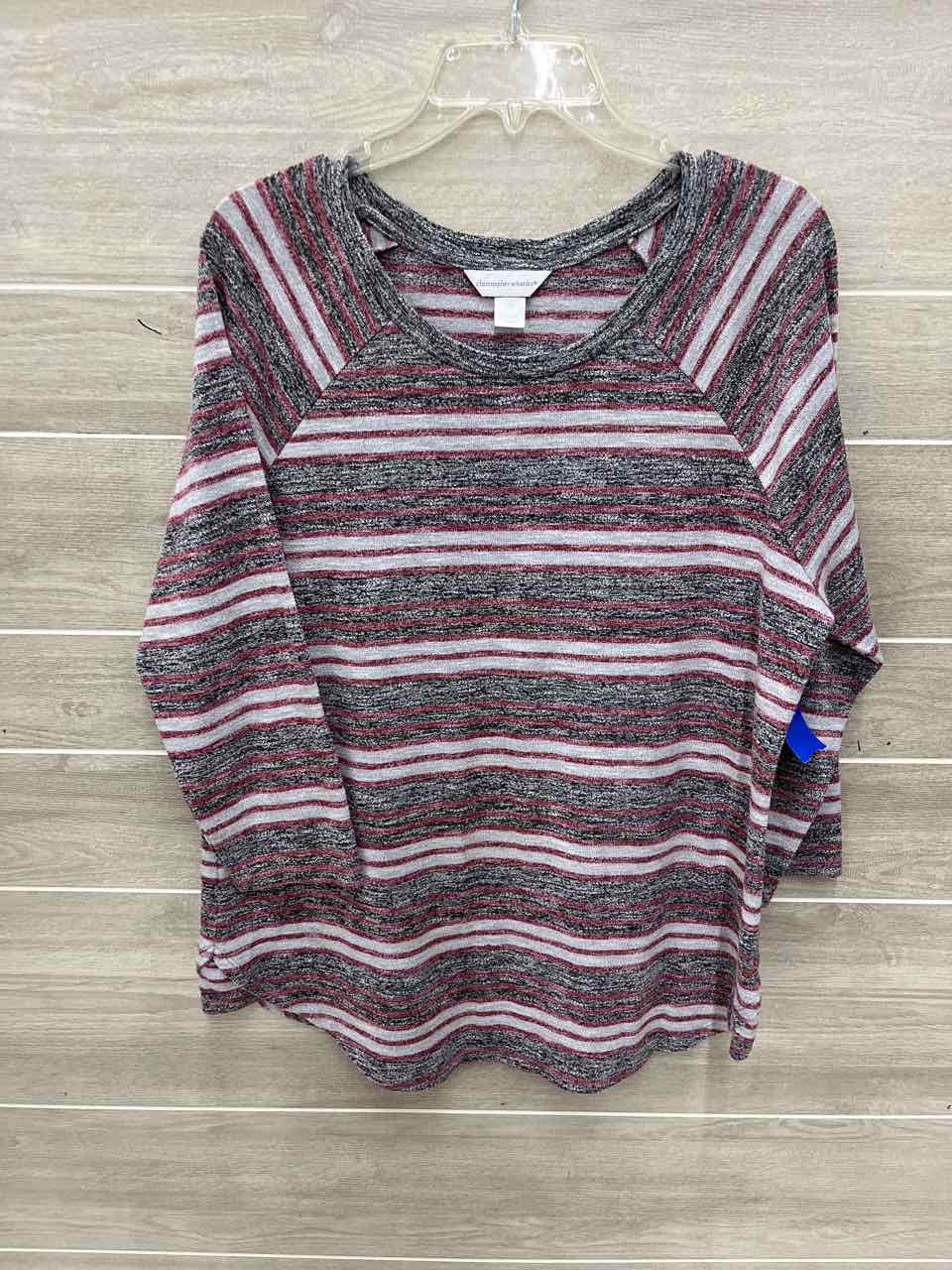 Christopher & Banks Size XL Gray Womens Shirt