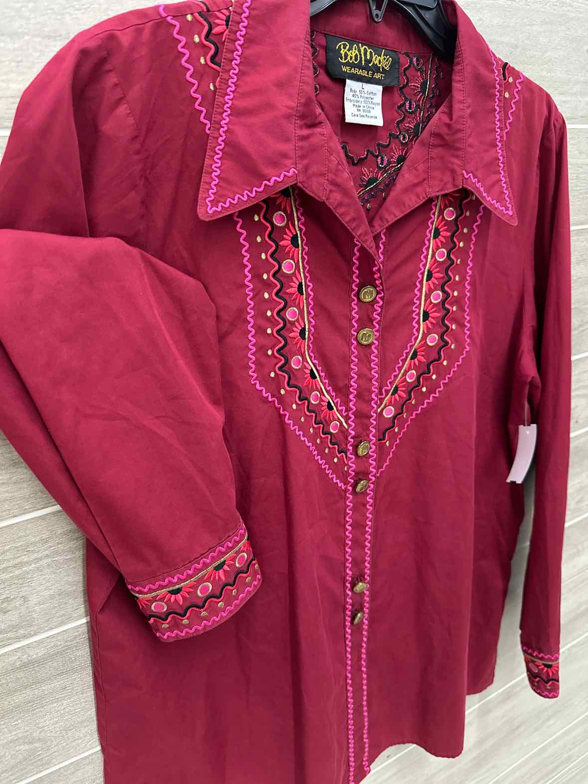 Bob Mackie Pink Womens Women Size L Shirt