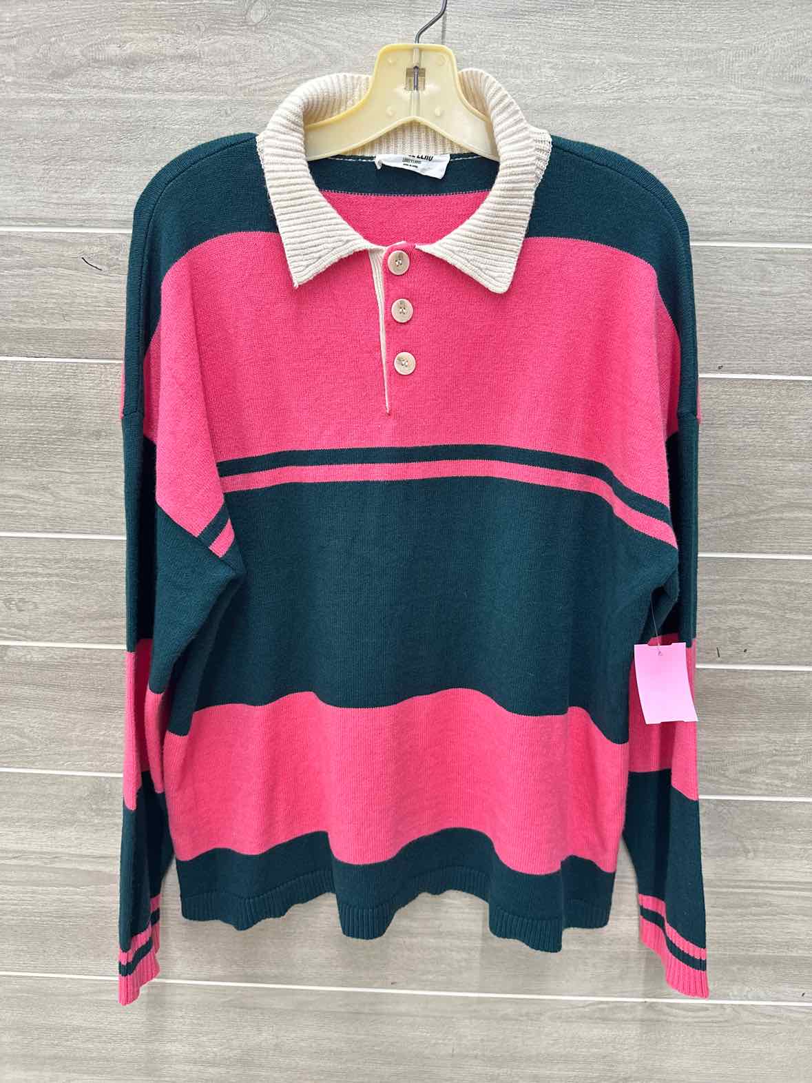 Double Zero Size L/XL Pink Womens Sweater